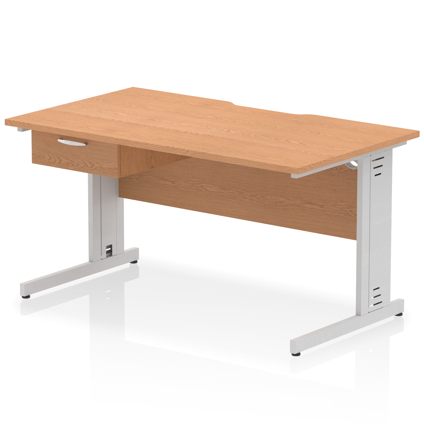 Oak / Silver Frame