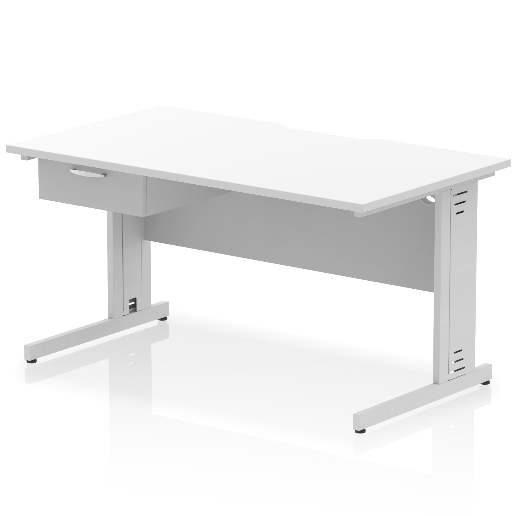 White / Silver Frame
