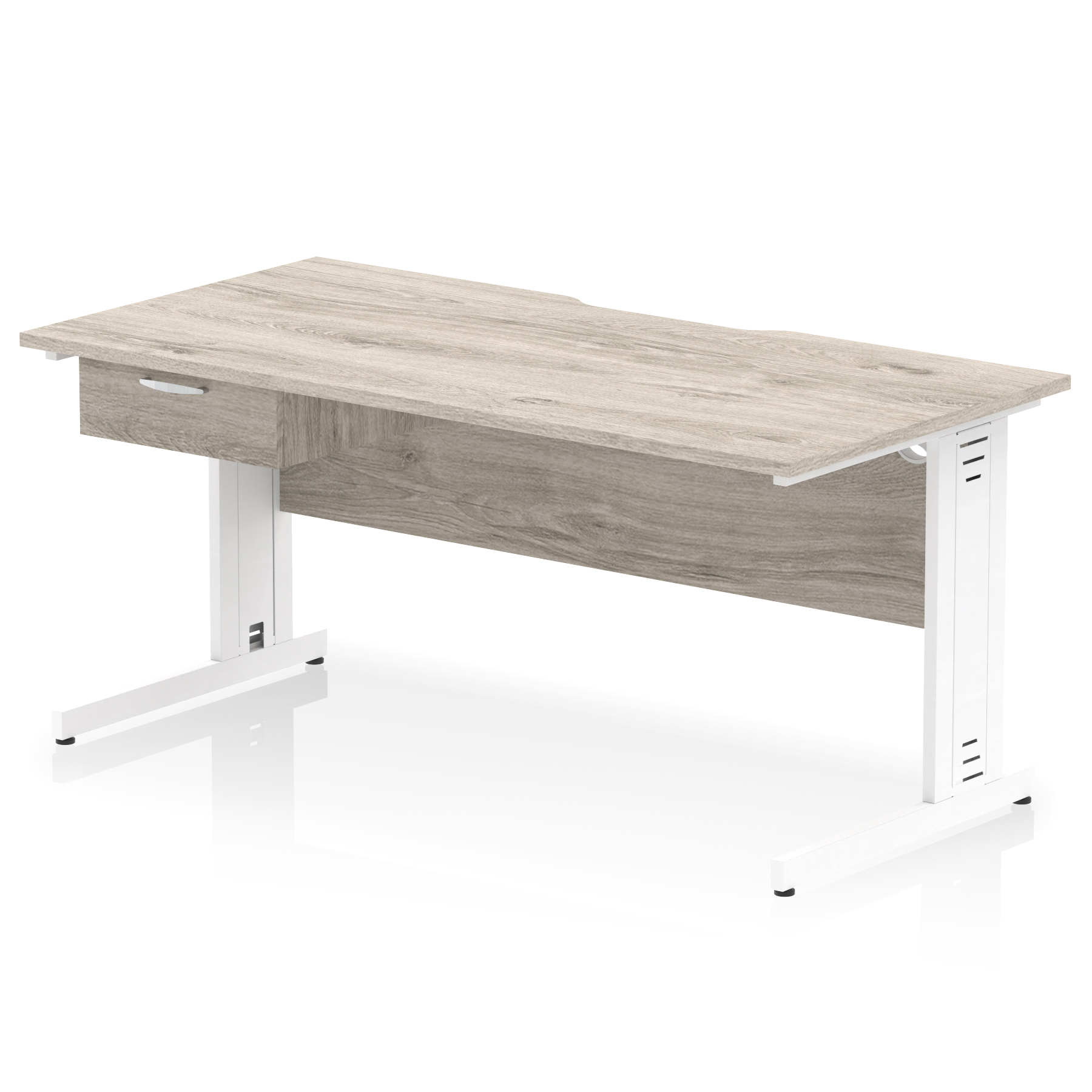 Grey Oak / White Frame
