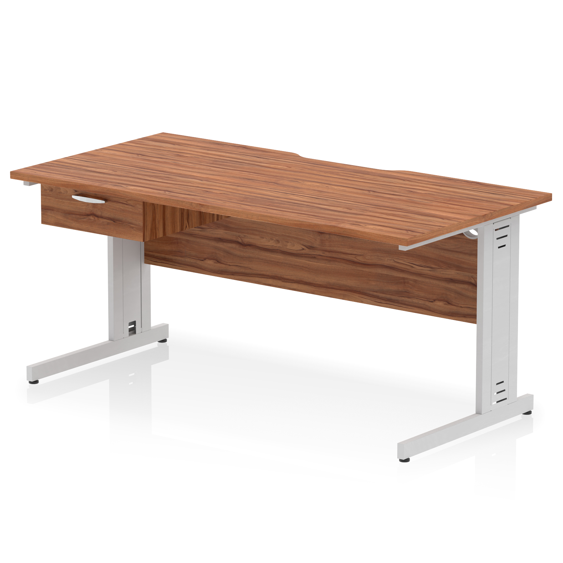 Walnut / Silver Frame