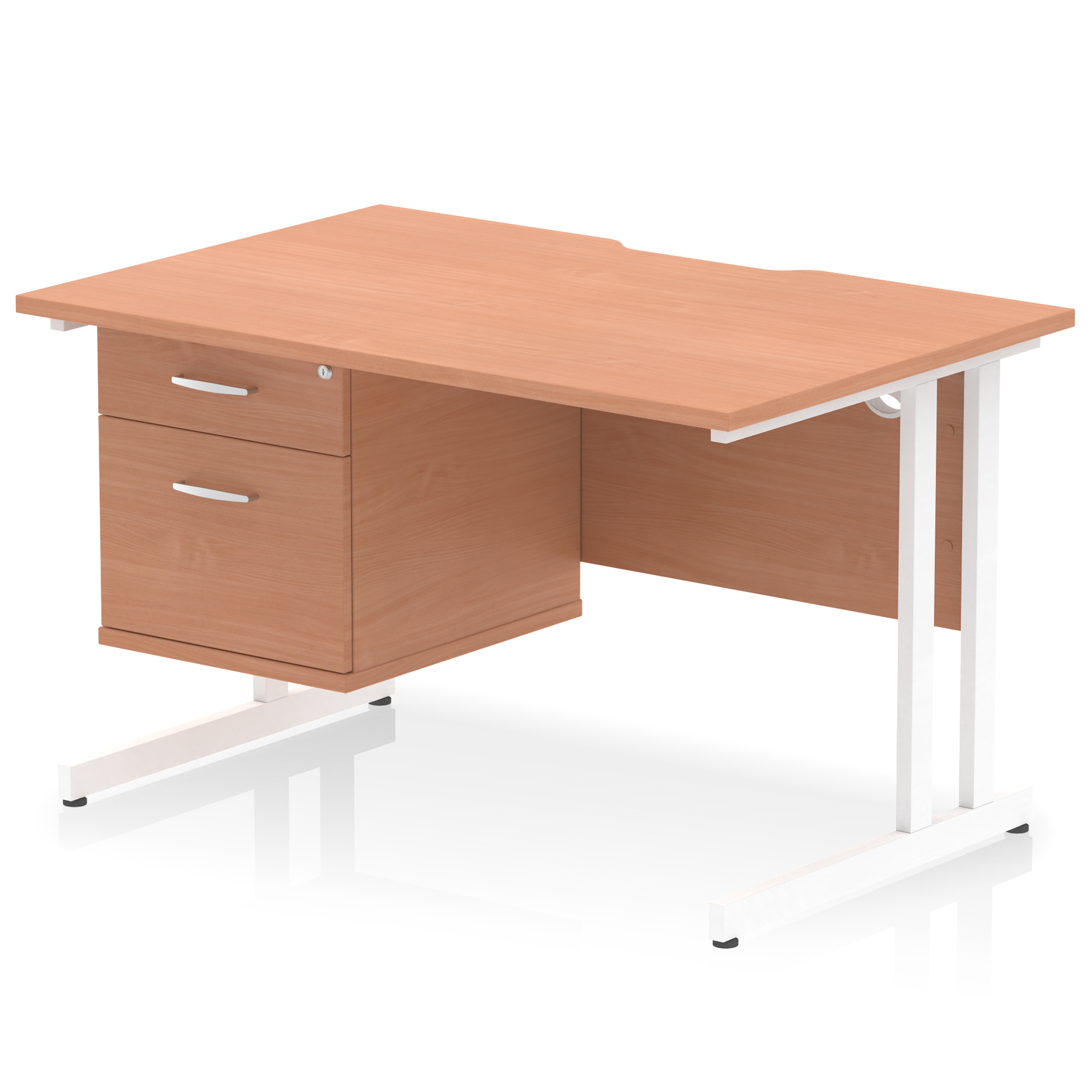 Beech / White Frame