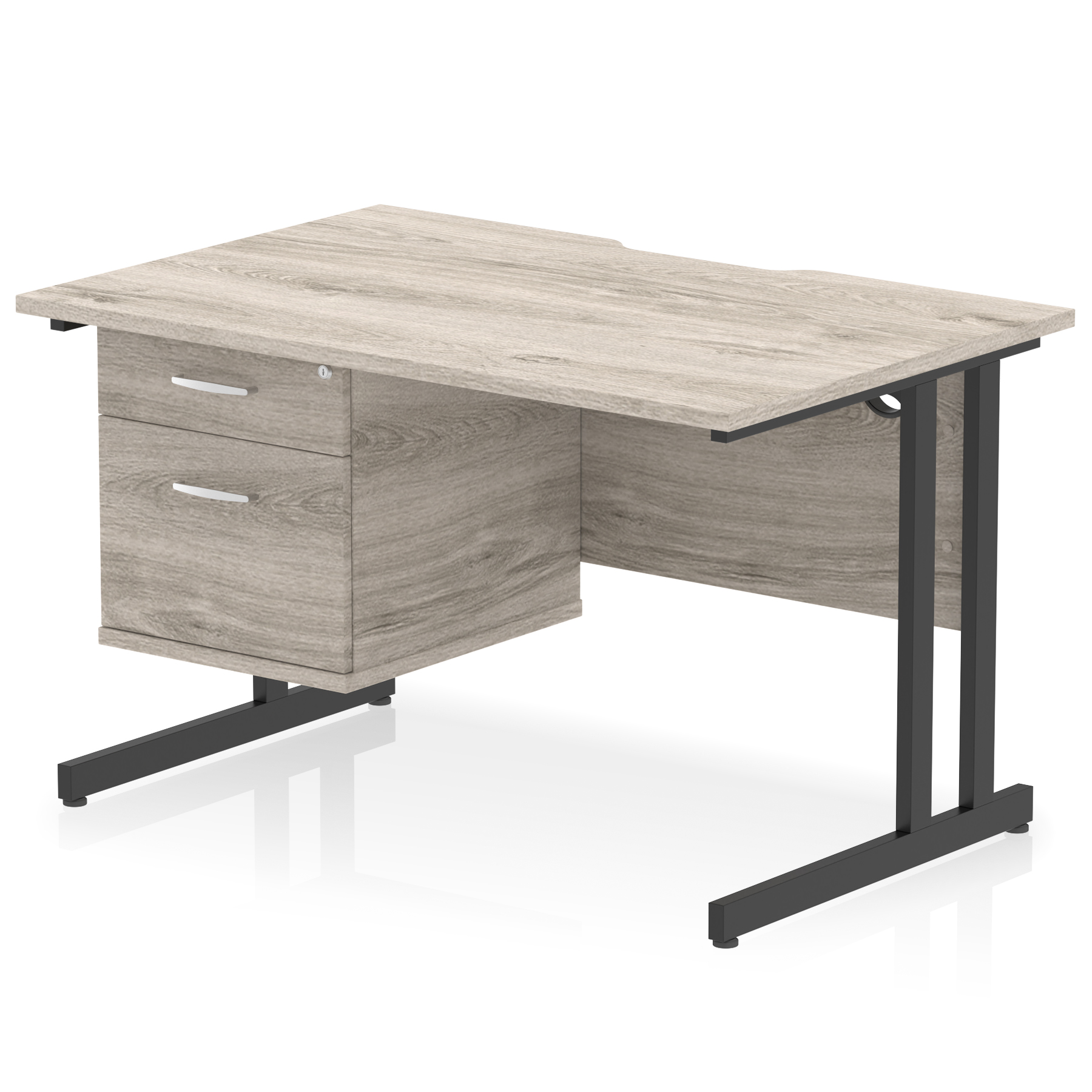 Grey Oak / Black Frame