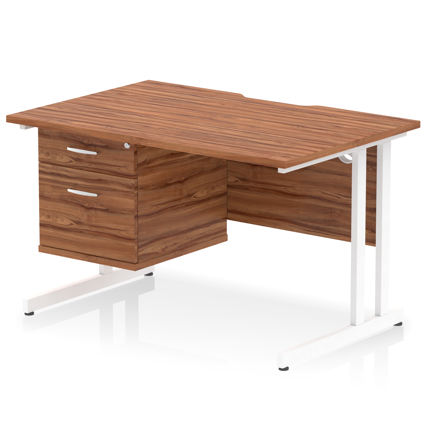 Walnut / White Frame