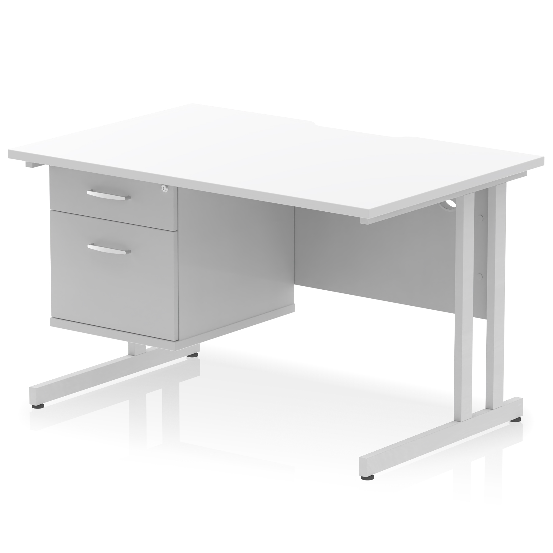 White / Silver Frame