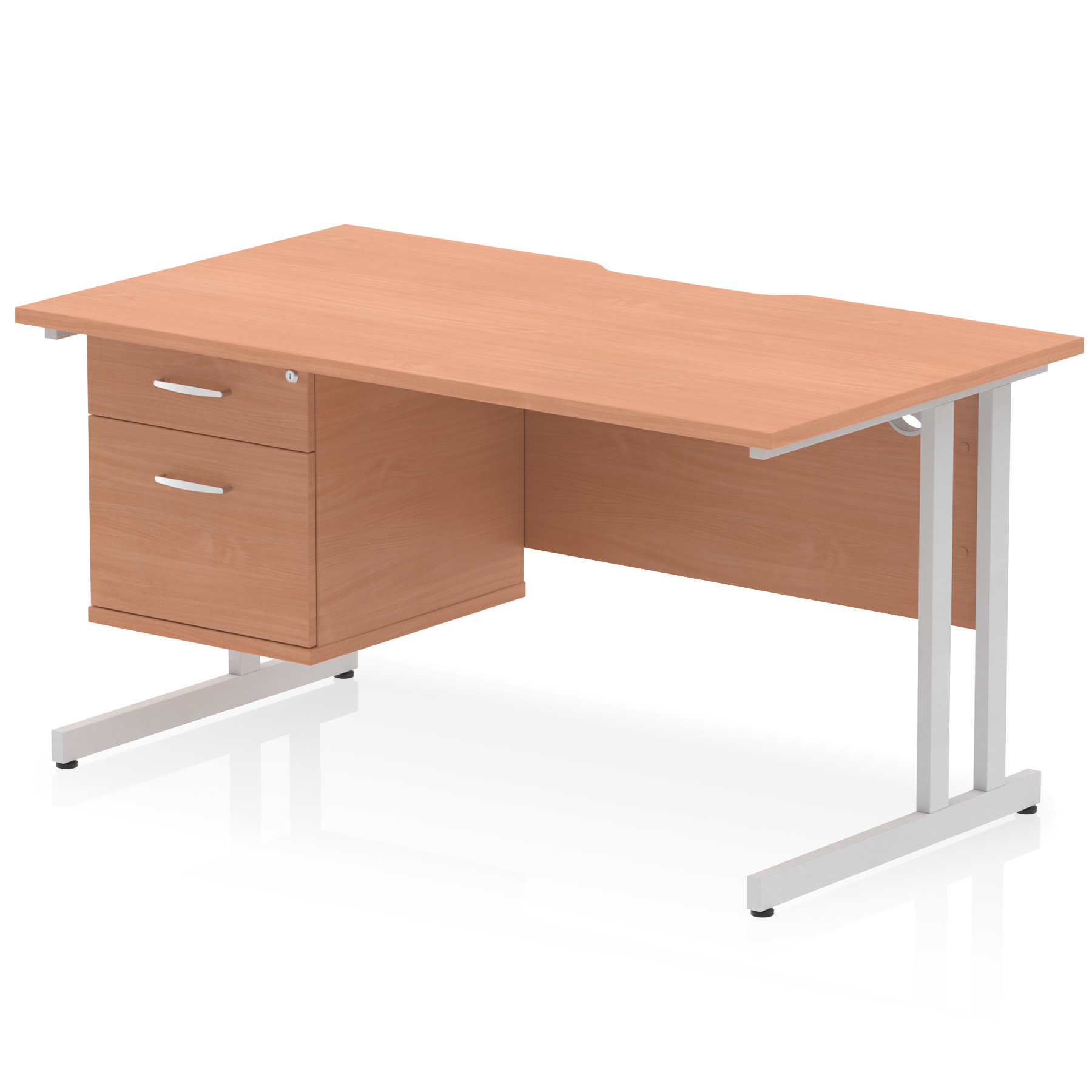 Beech / Silver Frame