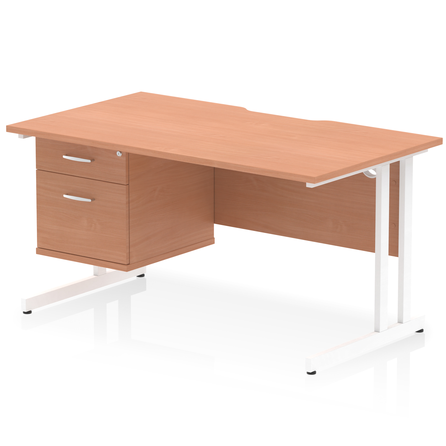Beech / White Frame