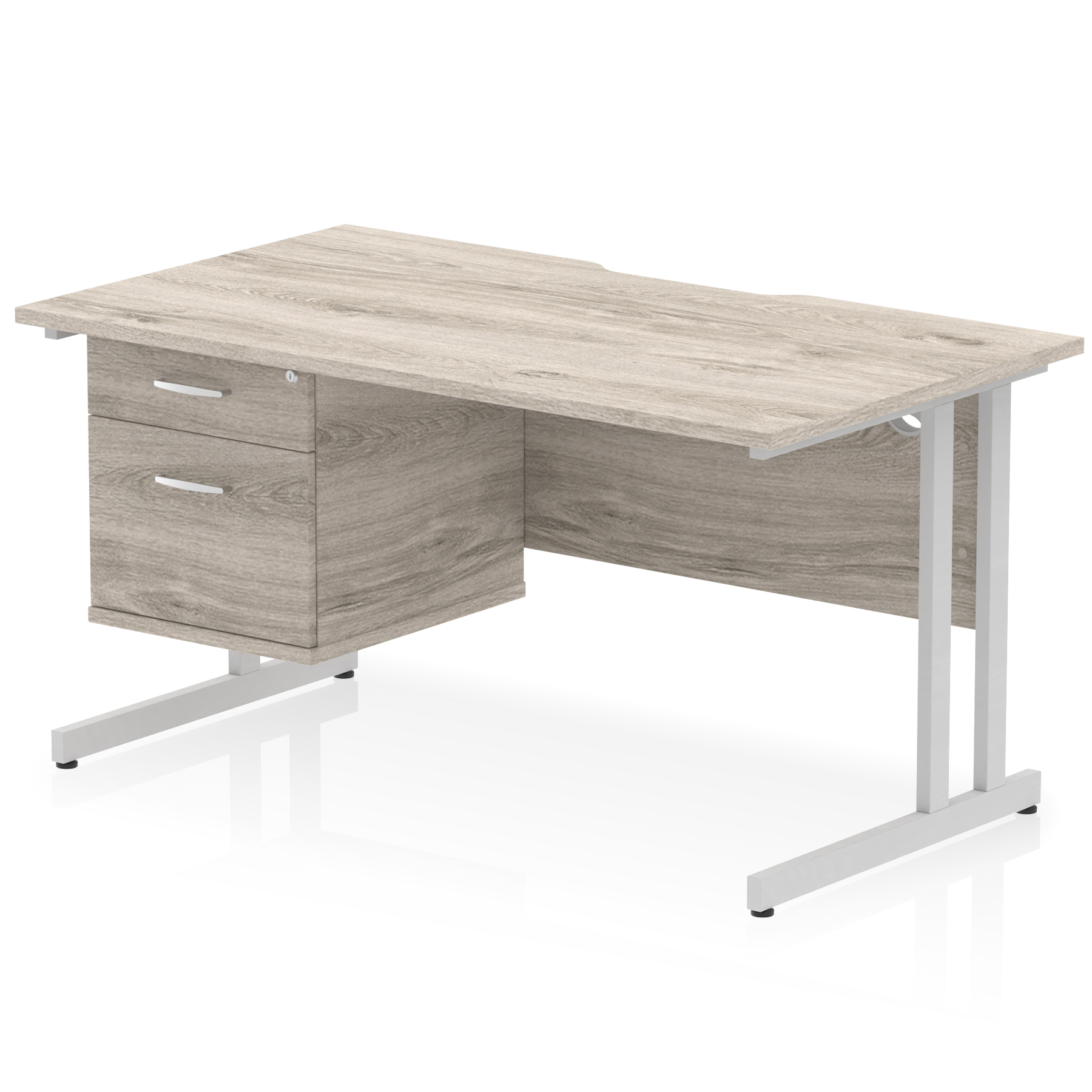 Grey Oak / Silver Frame