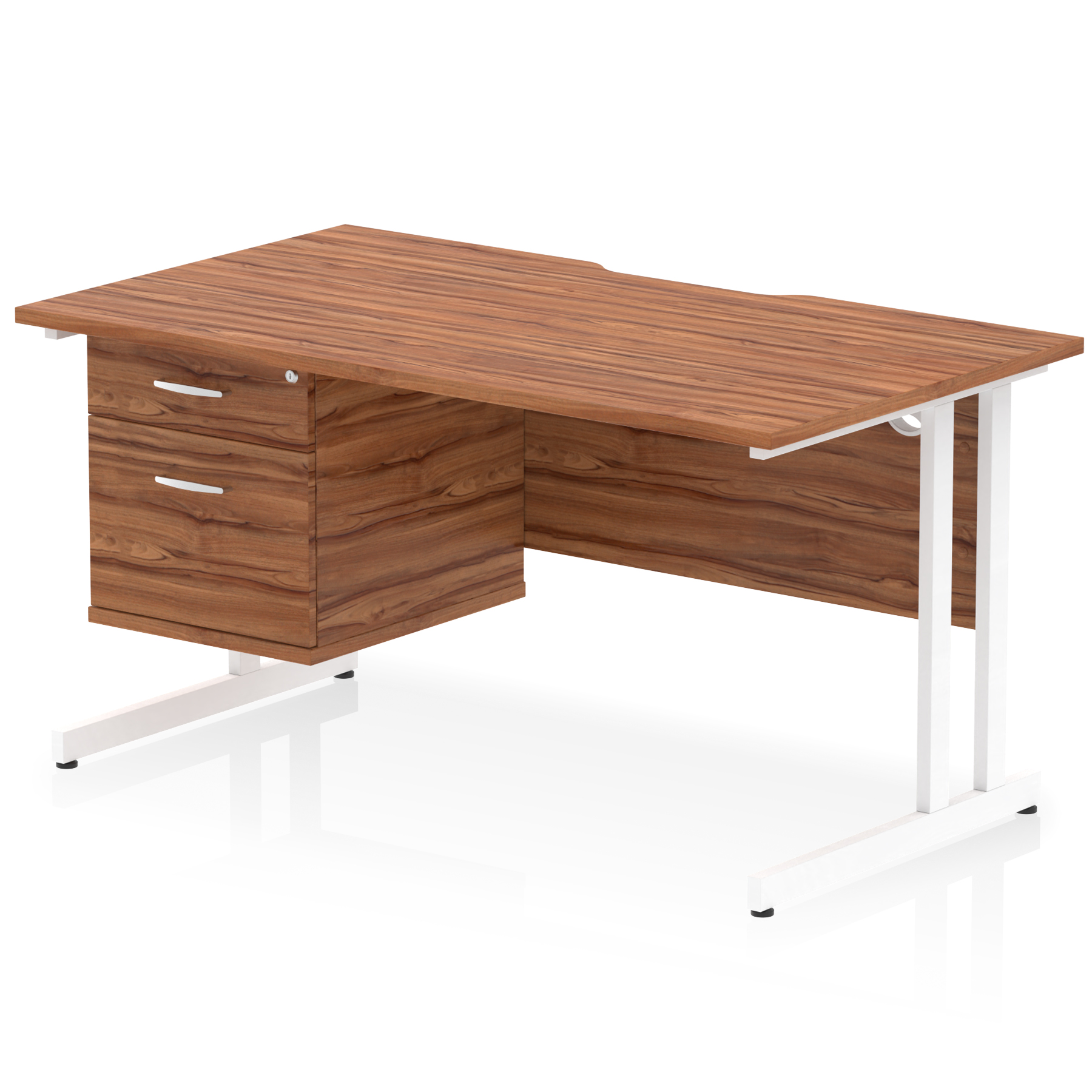 Walnut / White Frame