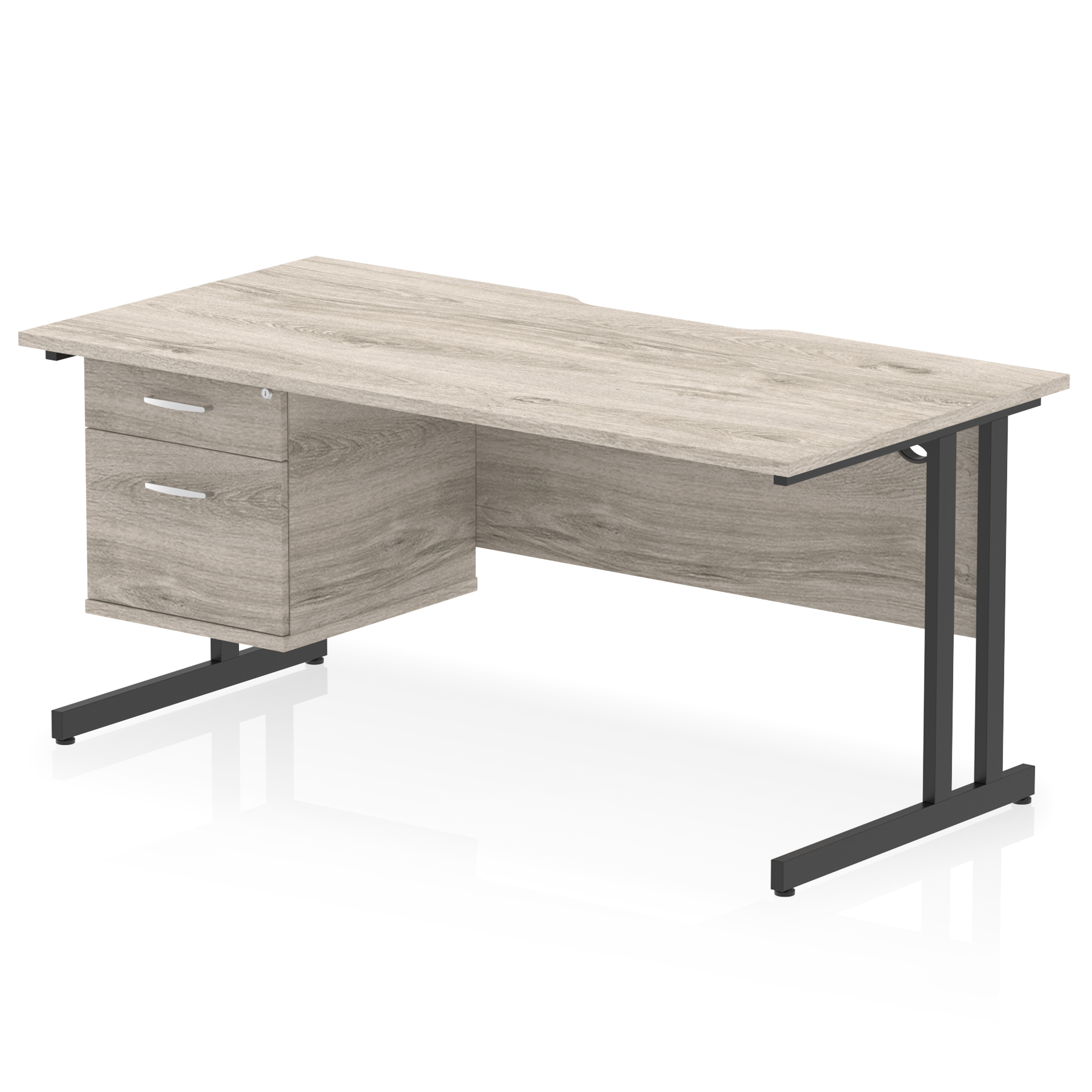 Grey Oak / Black Frame
