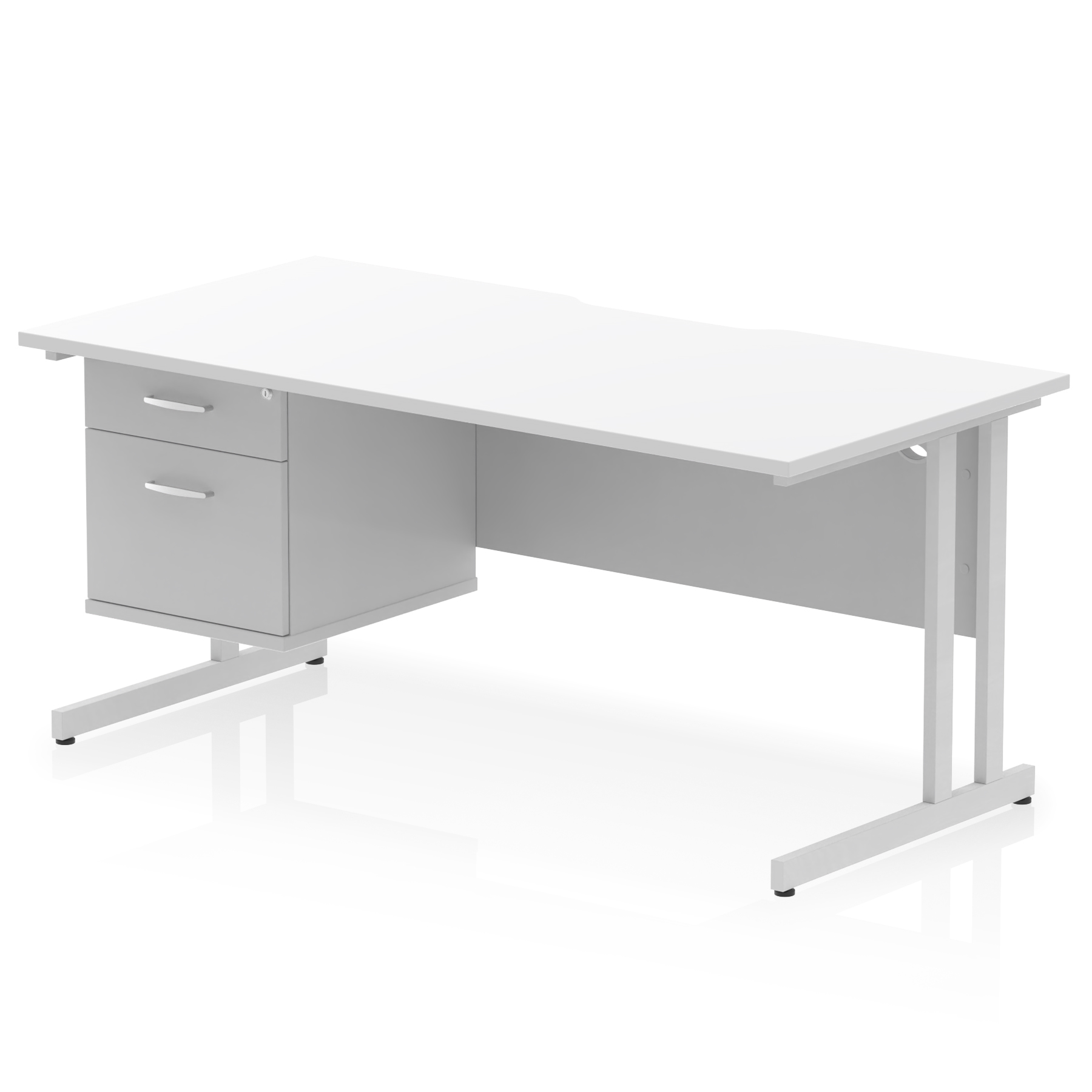 White / Silver Frame