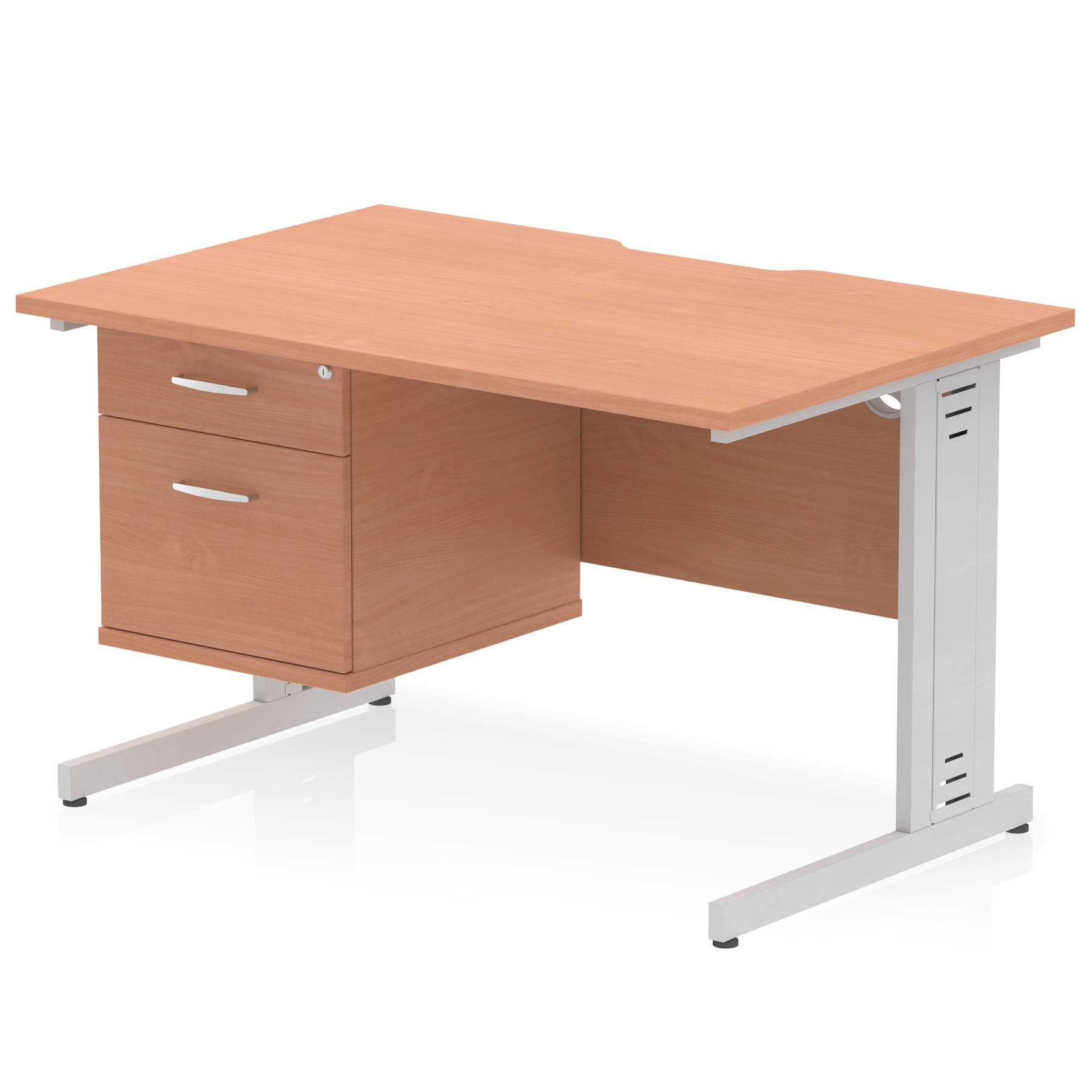 Beech / Silver Frame