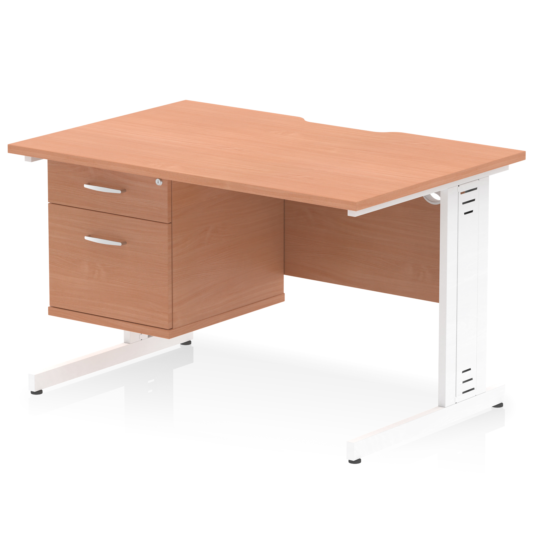 Beech / White Frame