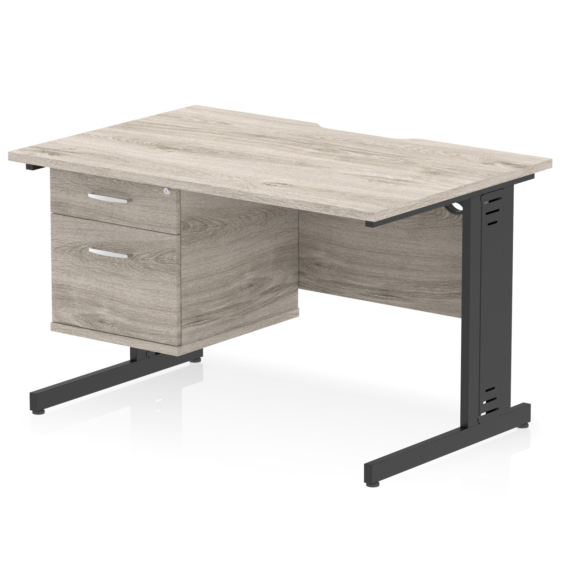 Grey Oak / Black Frame