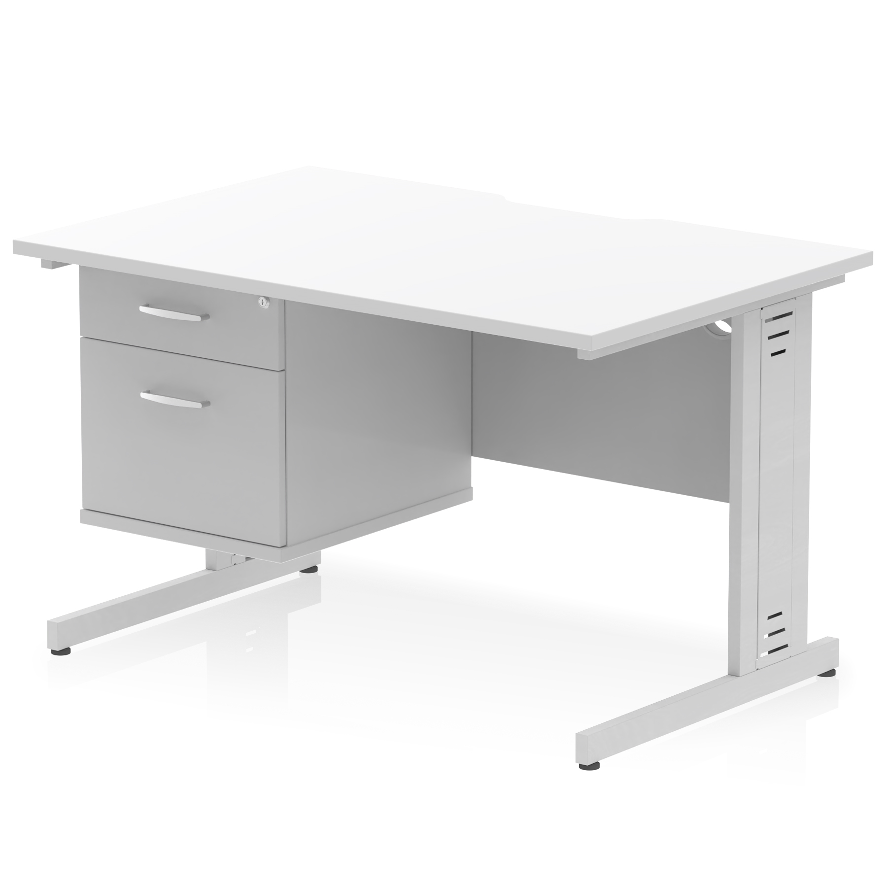 White / Silver Frame