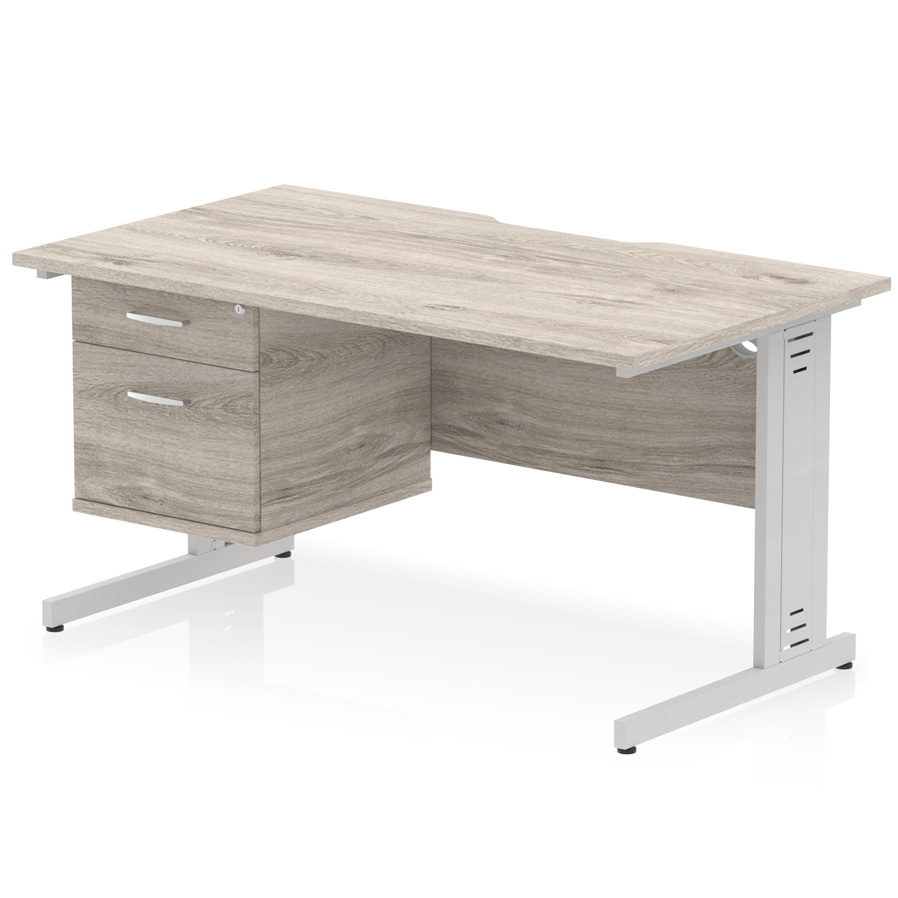 Grey Oak / Silver Frame