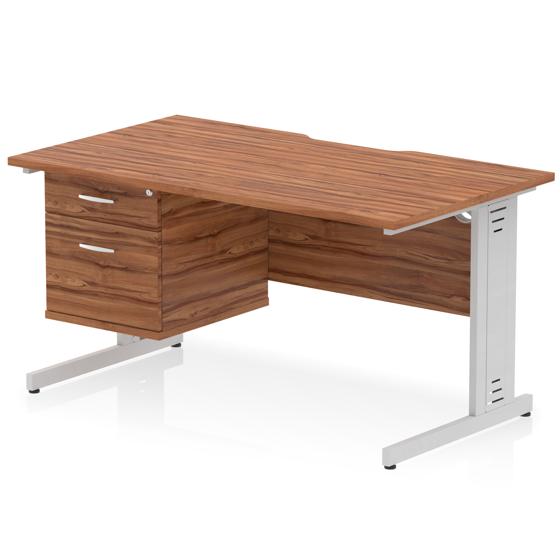 Walnut / Silver Frame