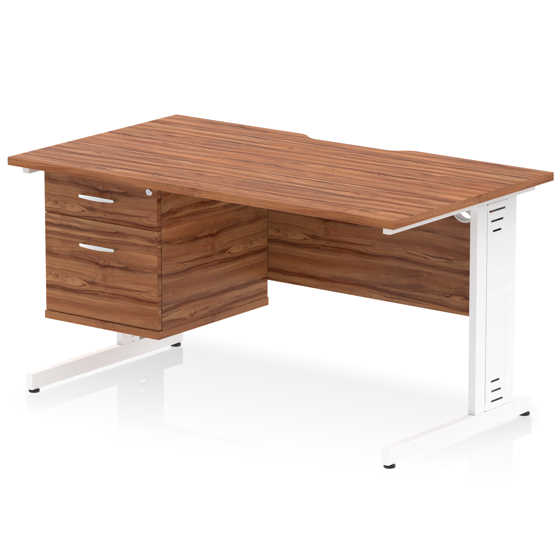 Walnut / White Frame