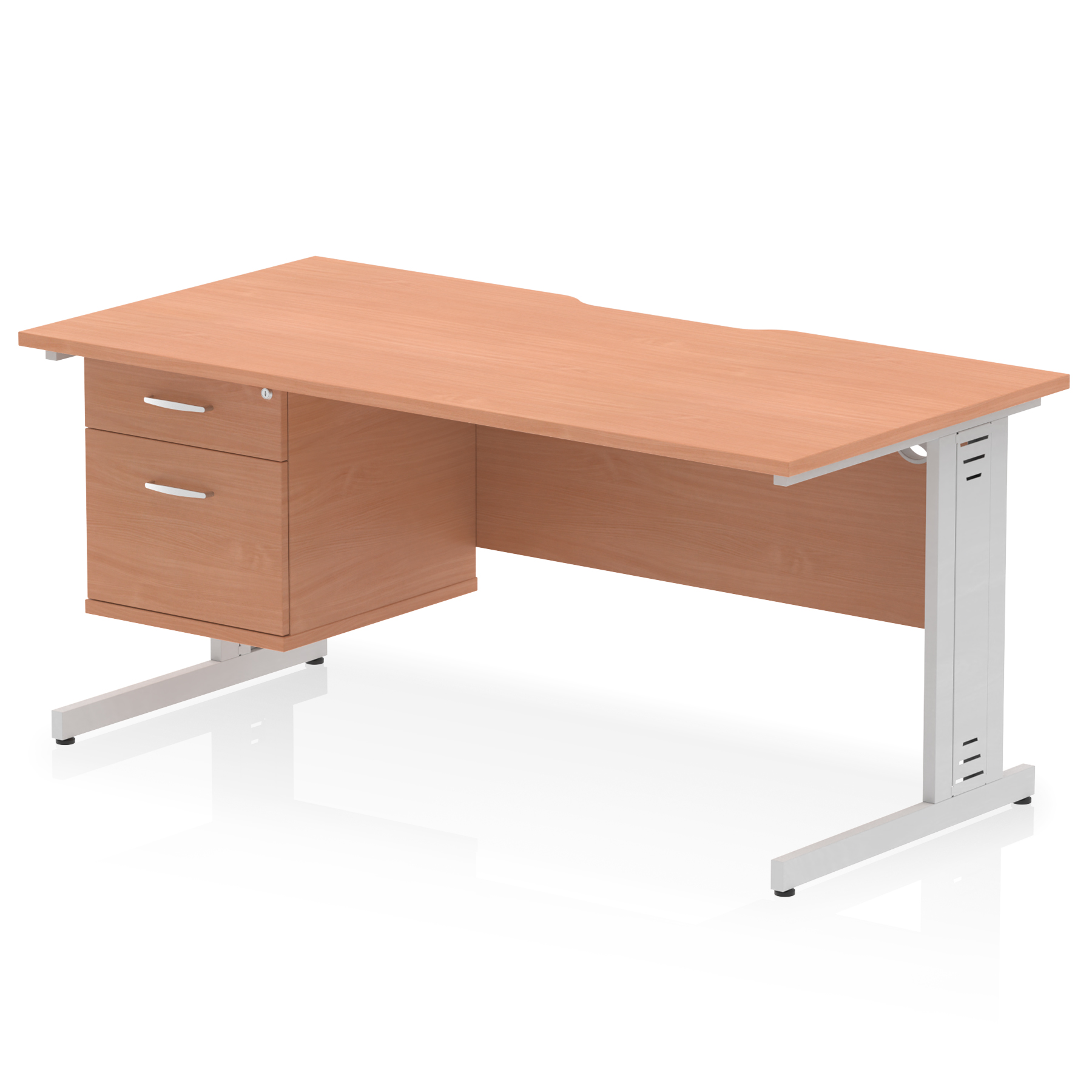 Beech / Silver Frame