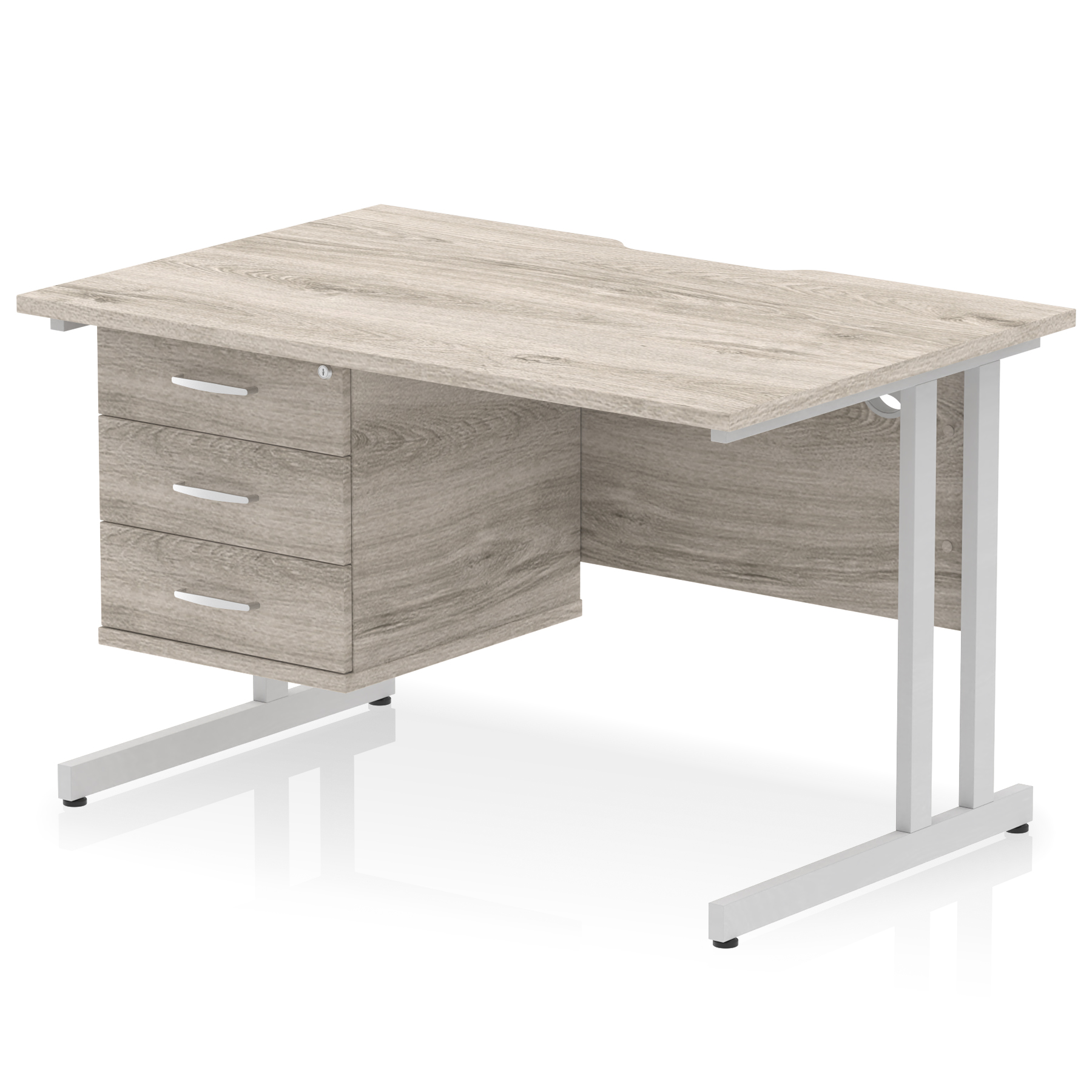 Grey Oak / Silver Frame