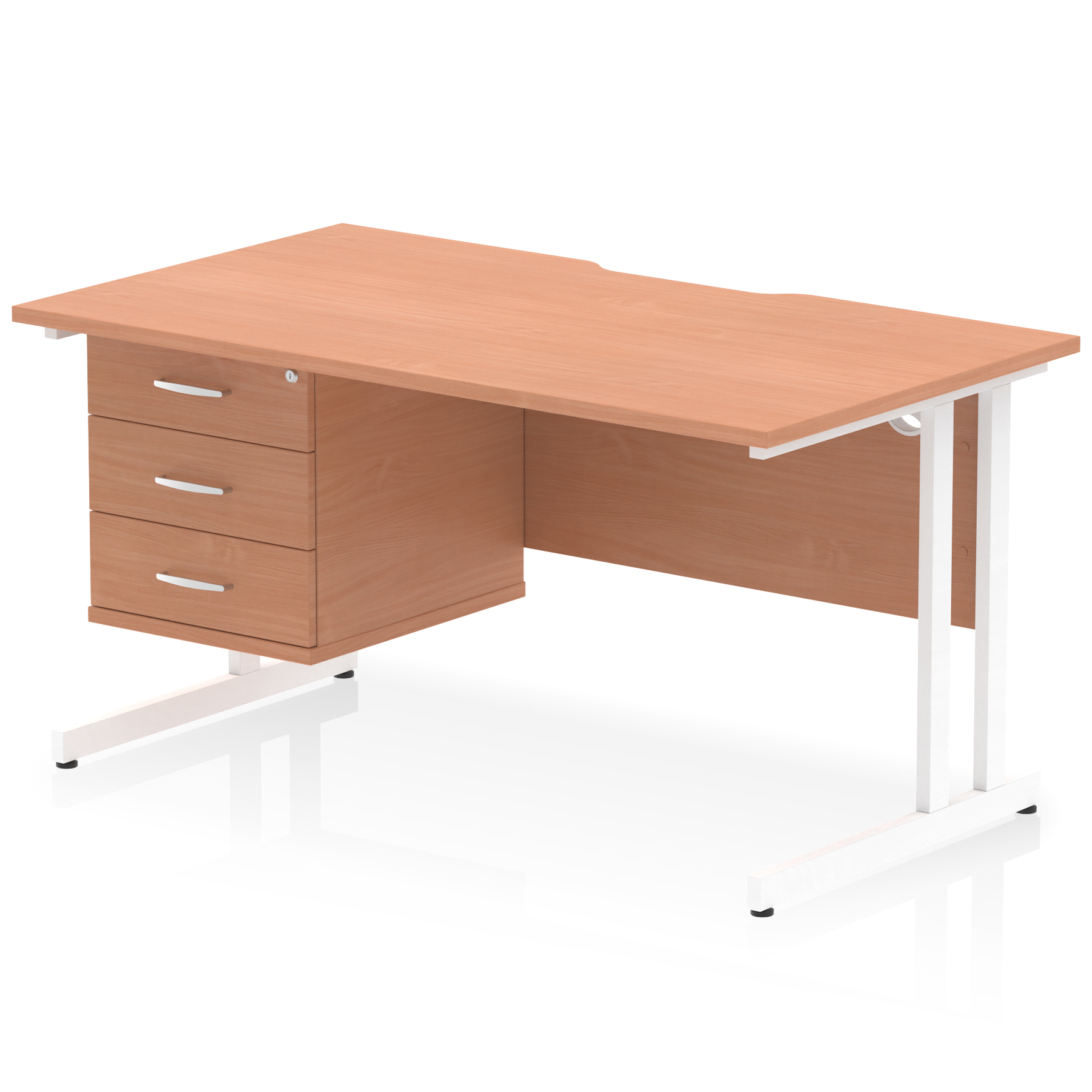 Beech / White Frame