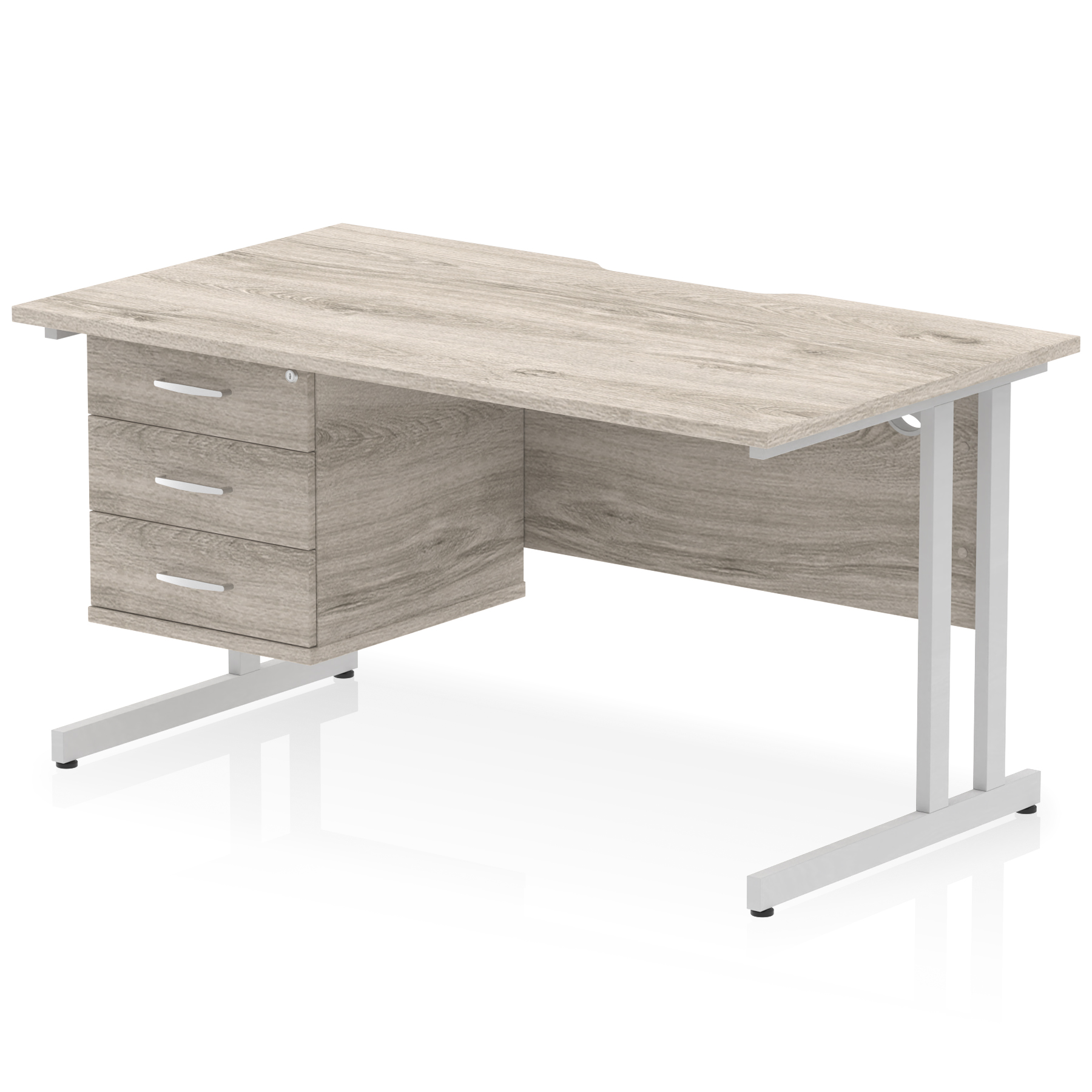 Grey Oak / Silver Frame