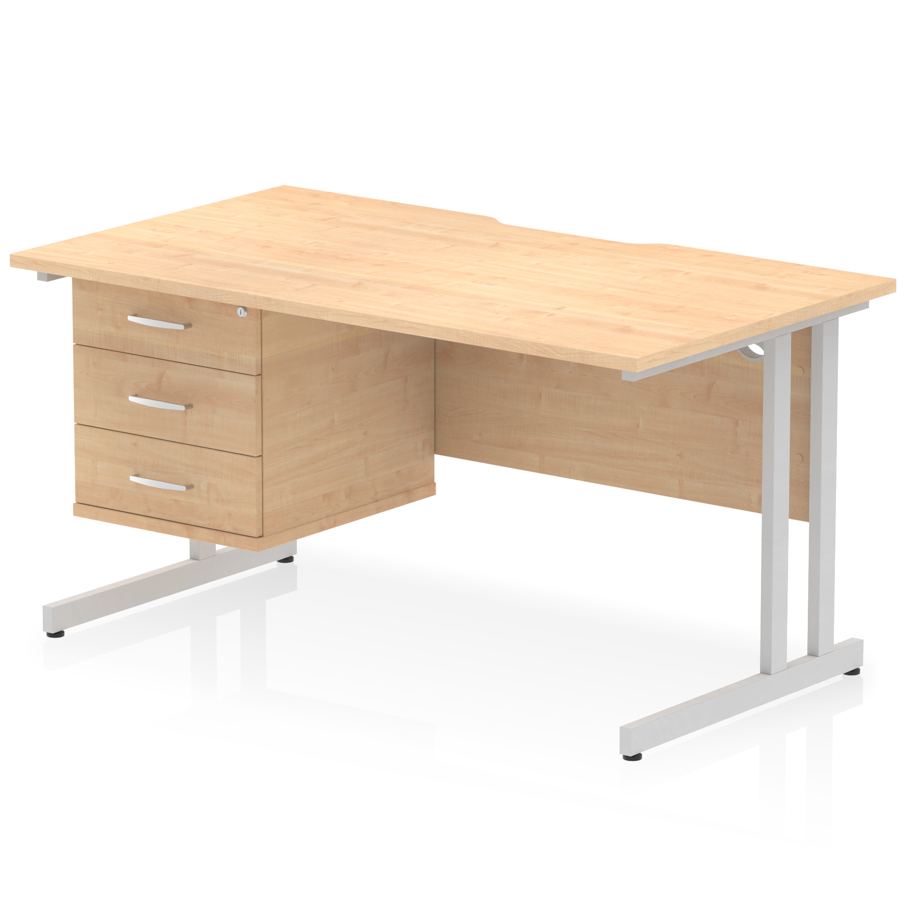 Maple / Silver Frame