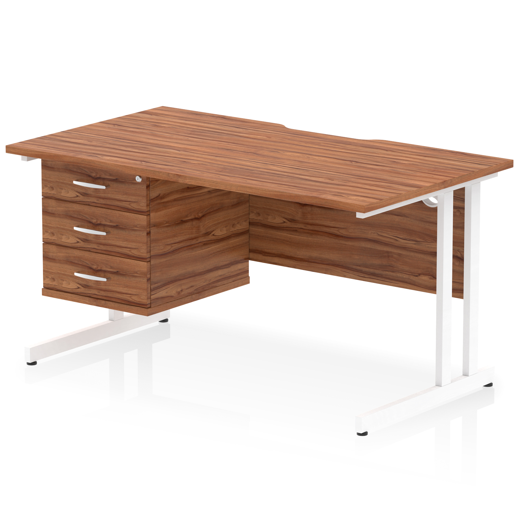 Walnut / White Frame