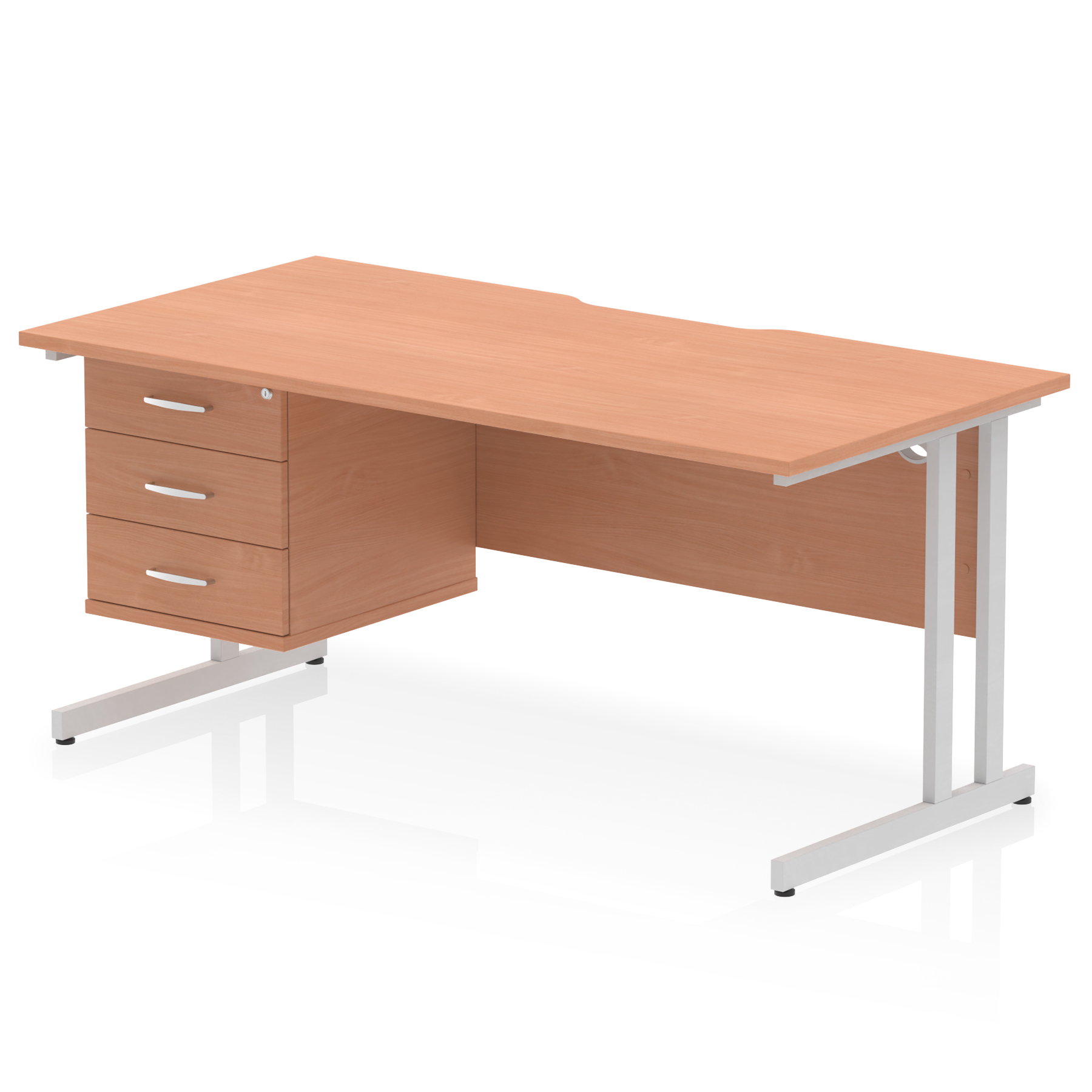 Beech / Silver Frame