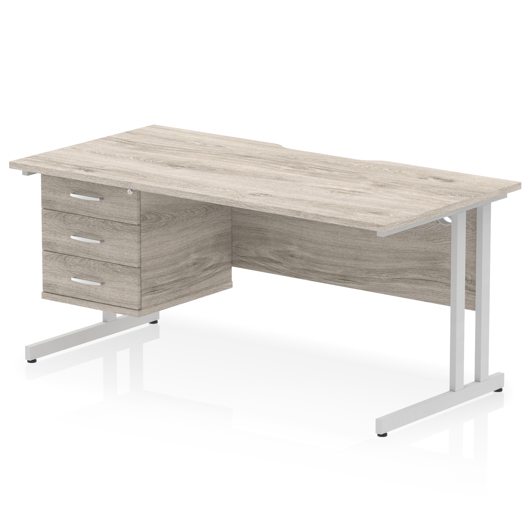 Grey Oak / Silver Frame