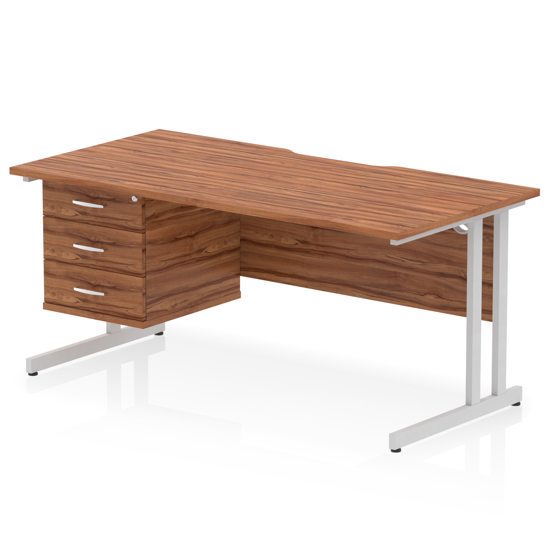 Walnut / Silver Frame