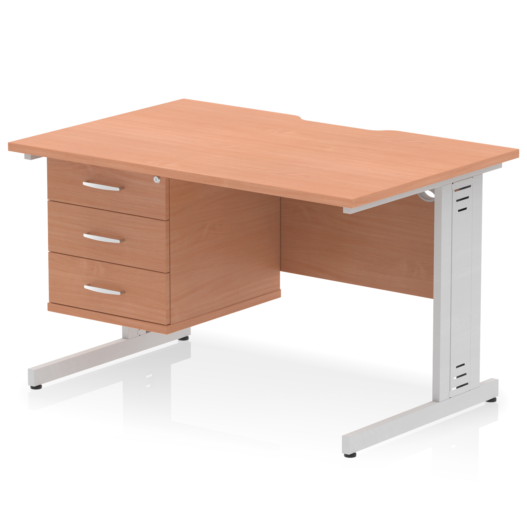 Beech / Silver Frame