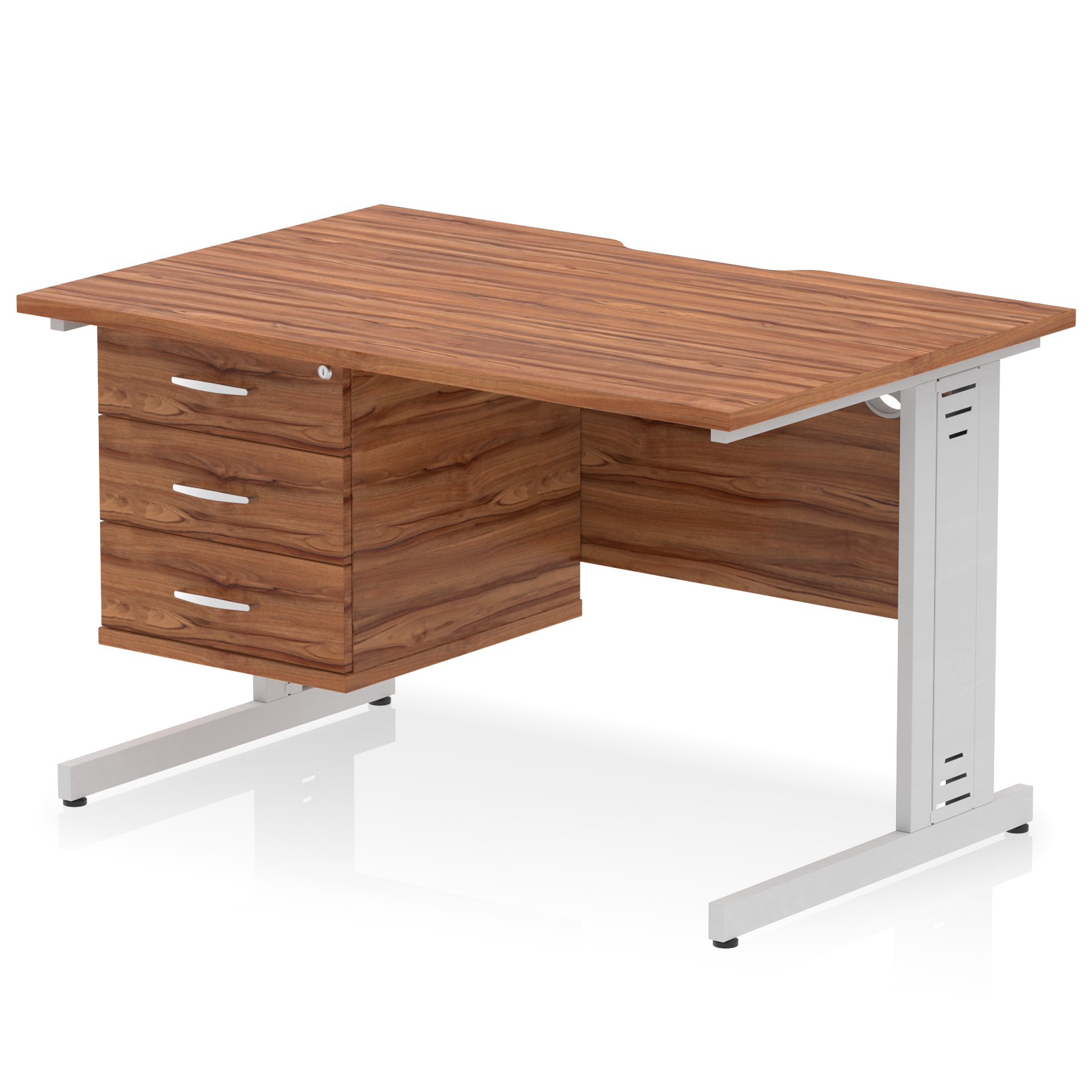 Walnut / Silver Frame