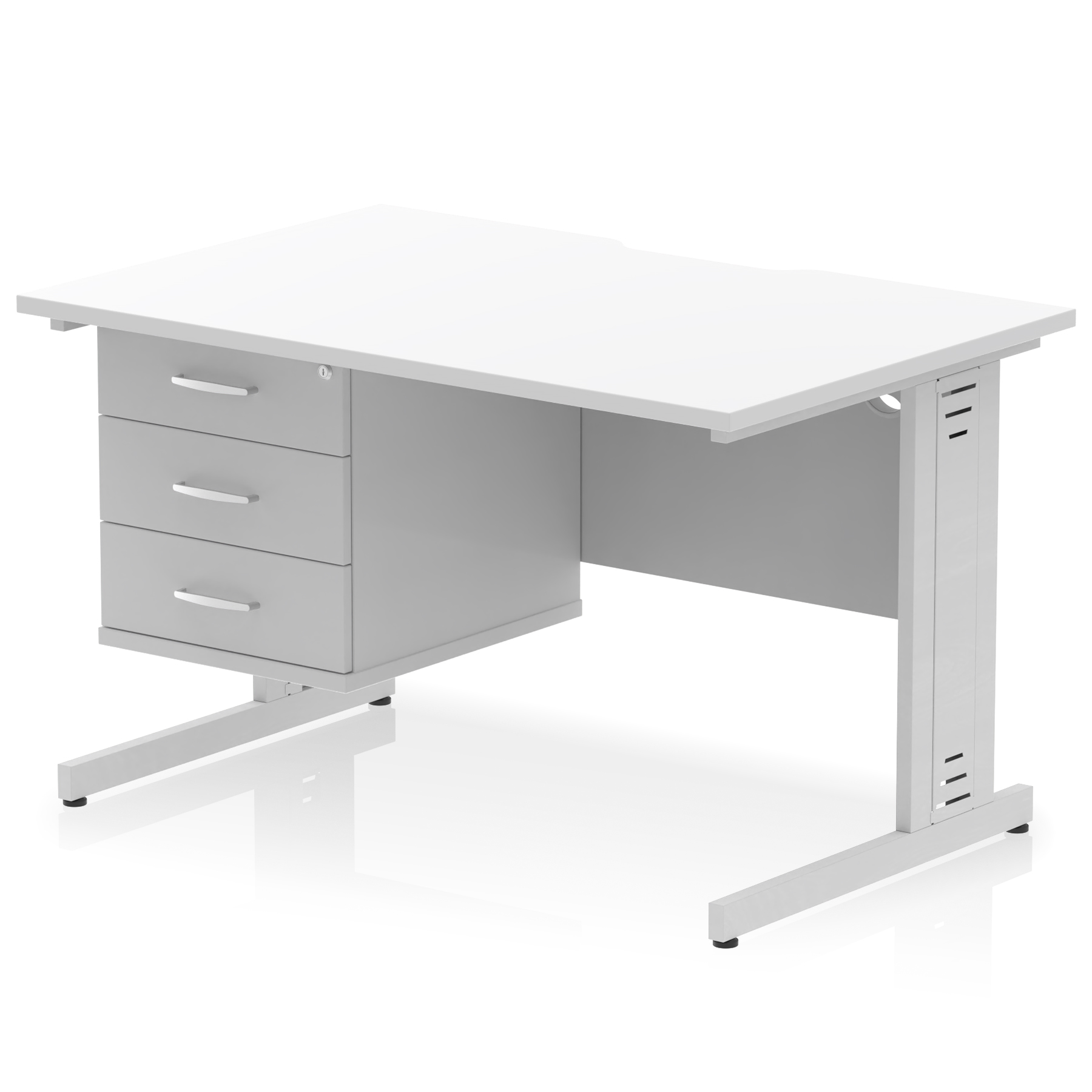 White / Silver Frame