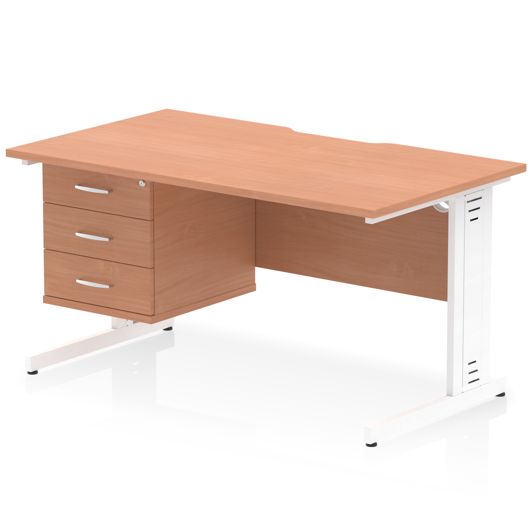 Beech / White Frame