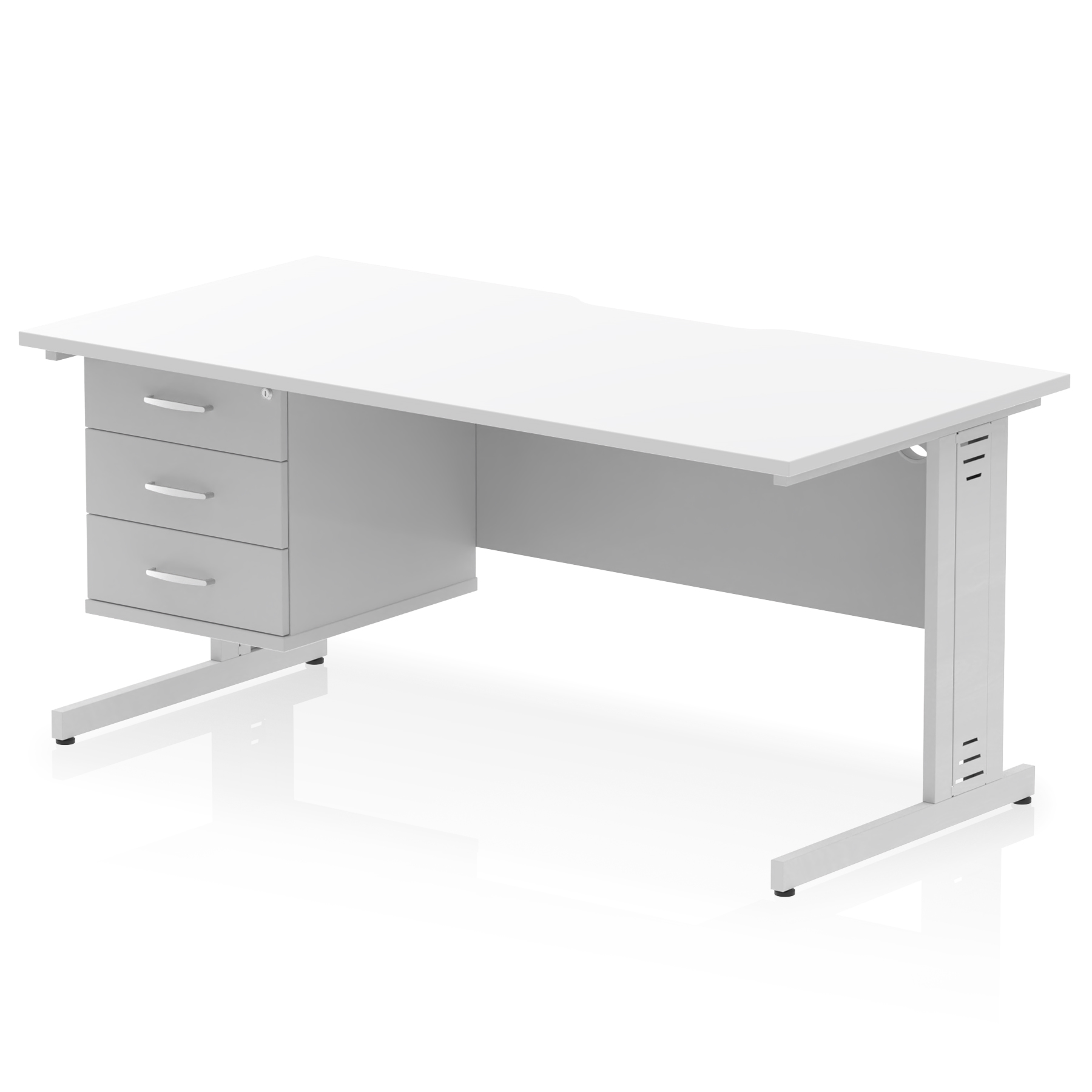 White / Silver Frame