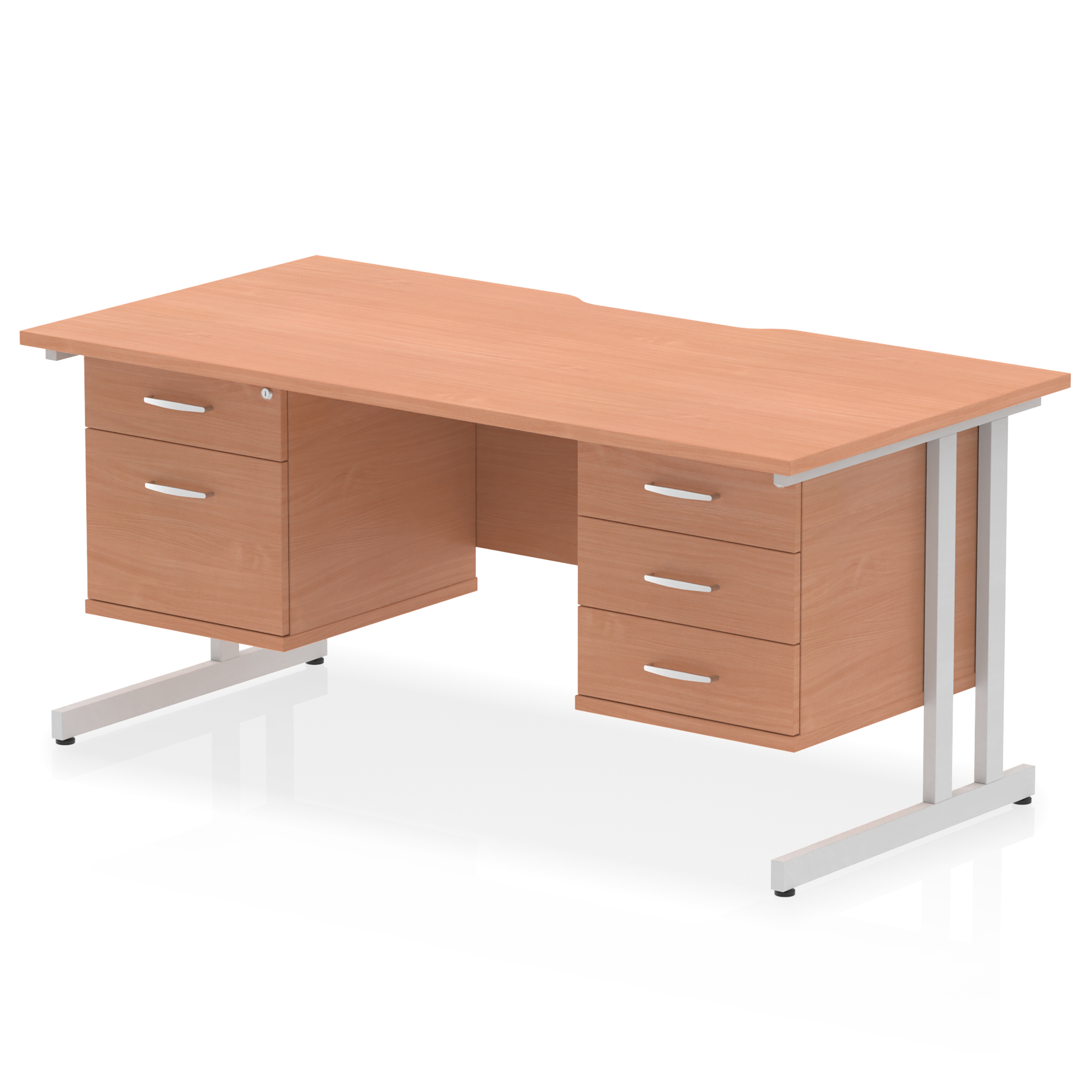 Beech / Silver Frame