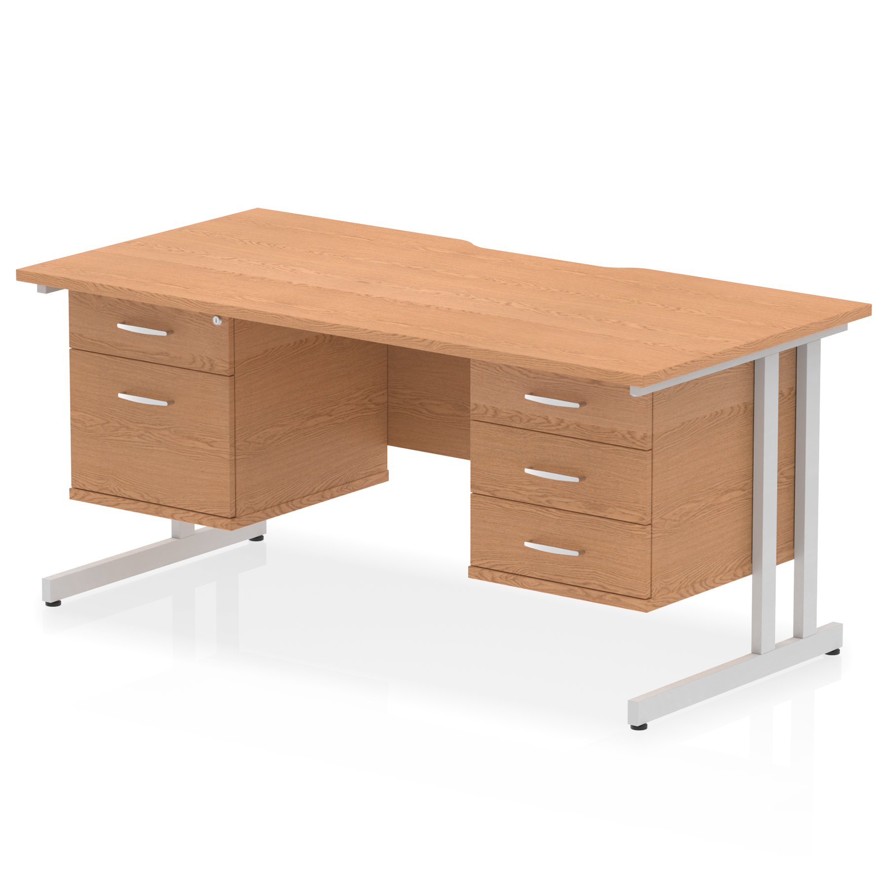 Oak / Silver Frame