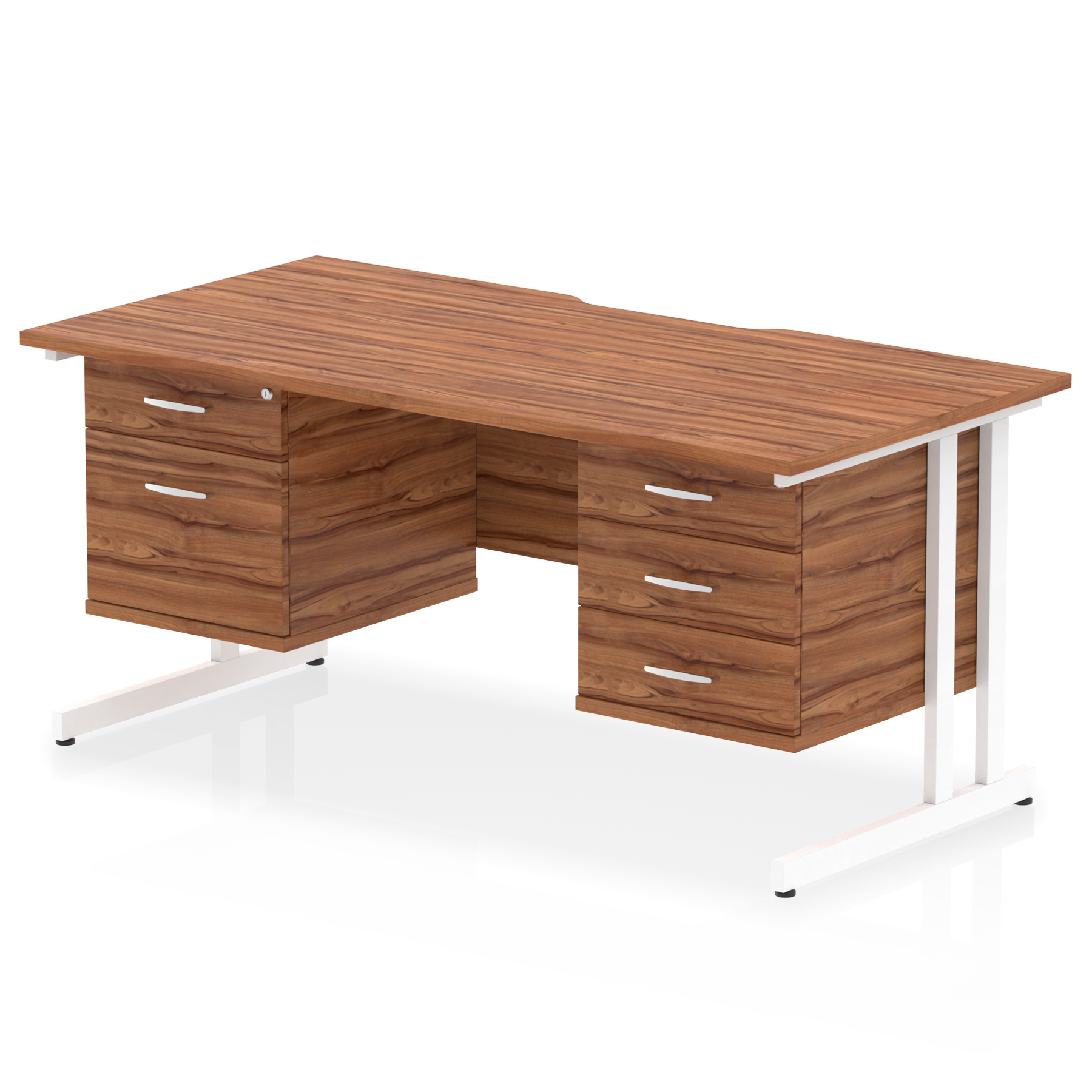 Walnut / White Frame