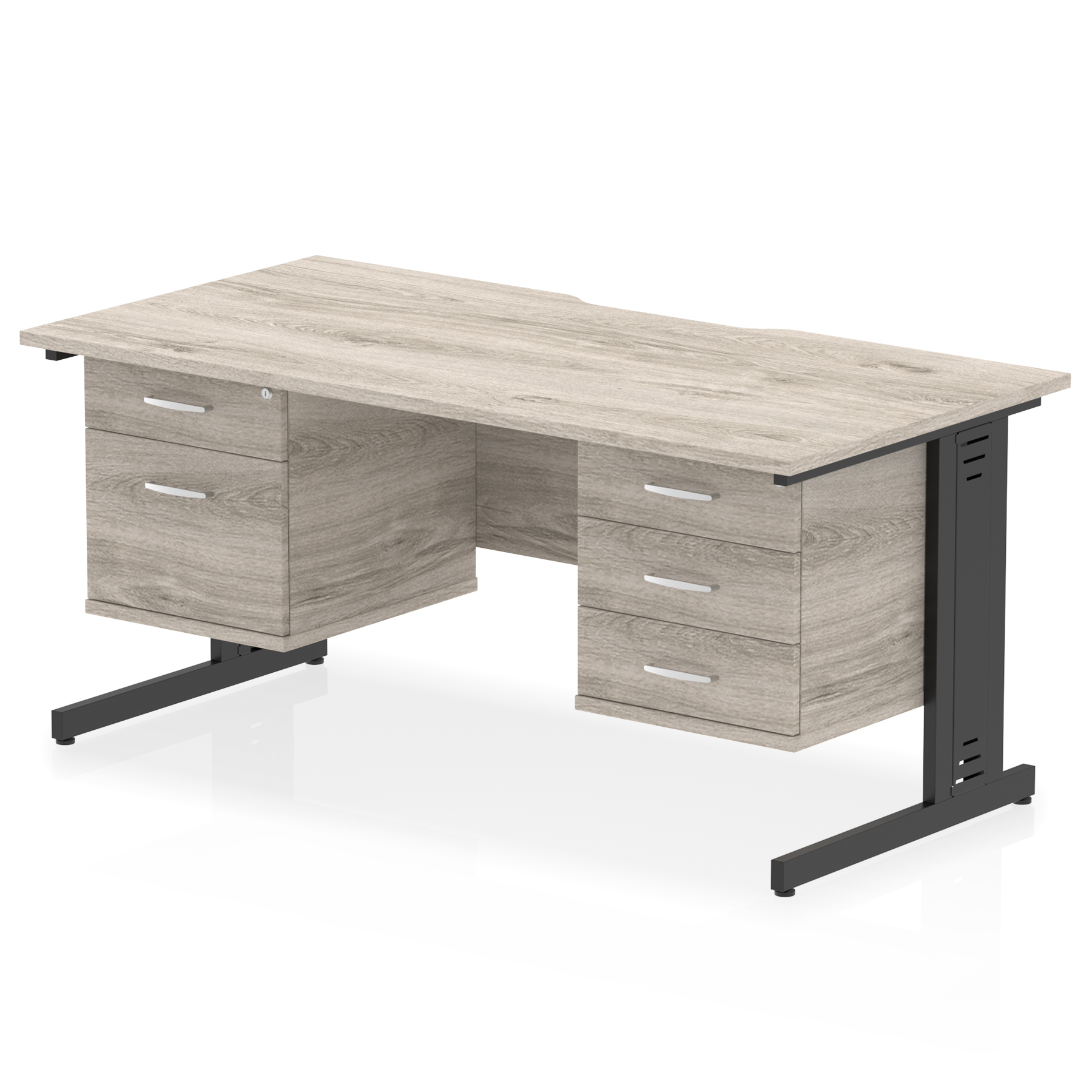 Grey Oak / Black Frame