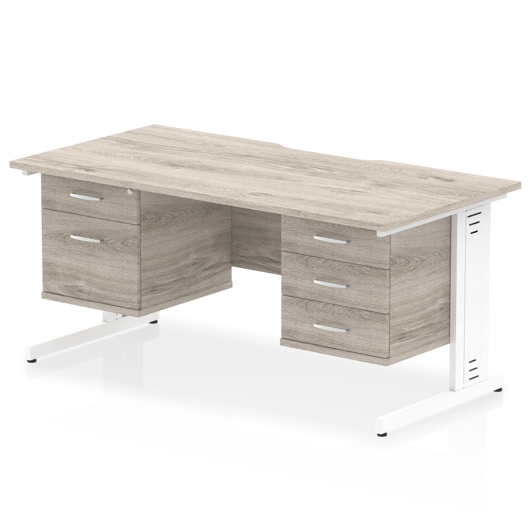 Grey Oak / White Frame