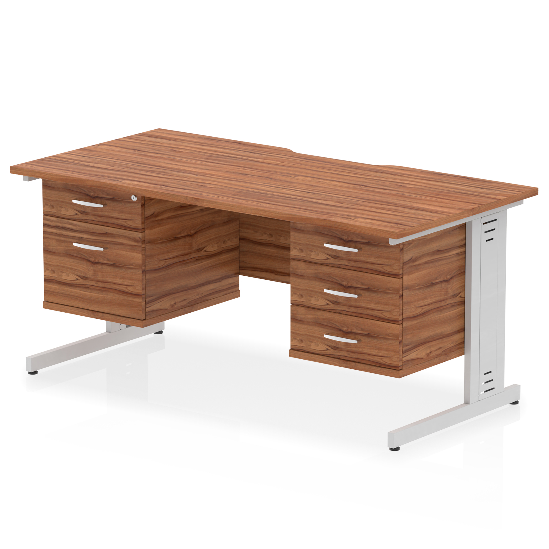 Walnut / Silver Frame