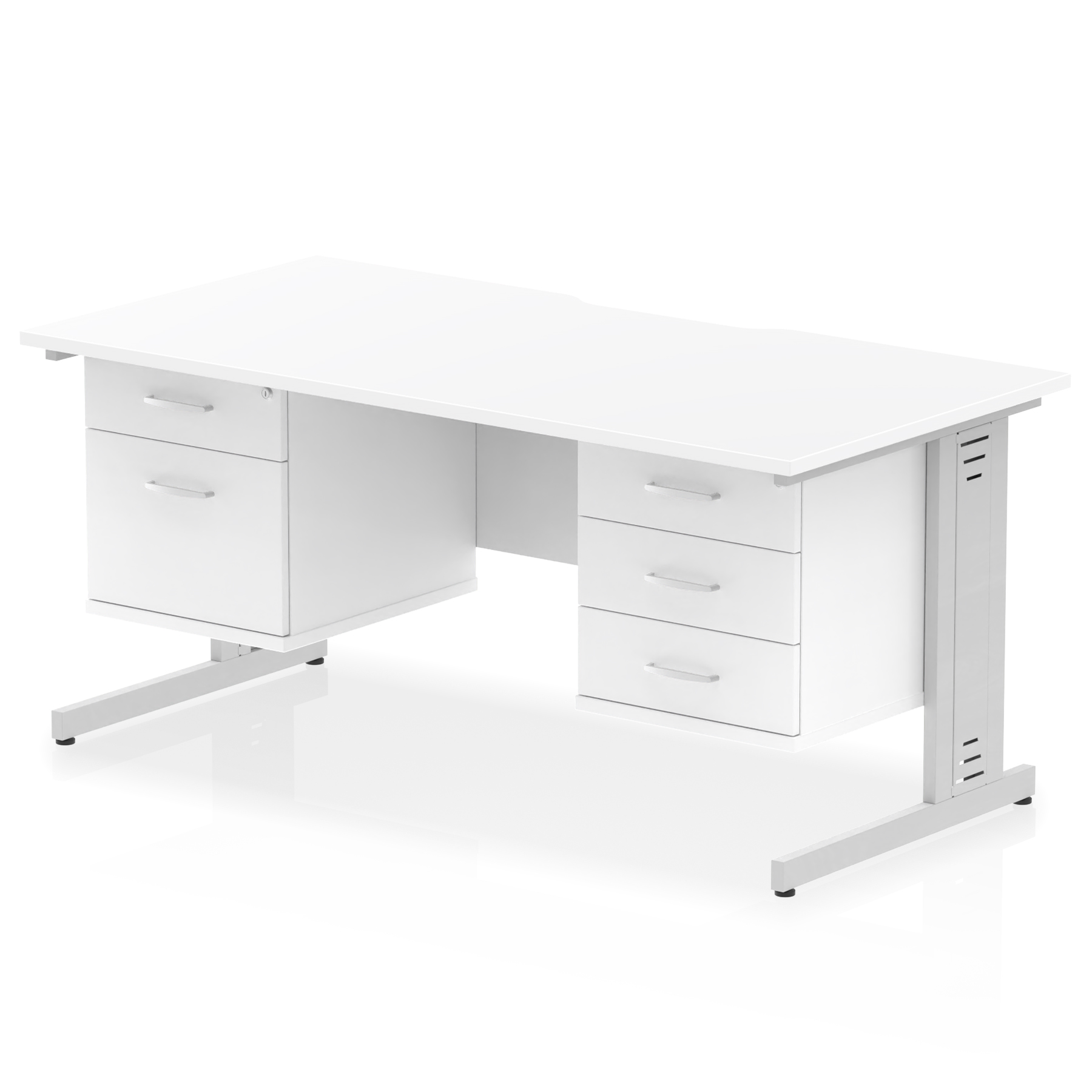 White / Silver Frame