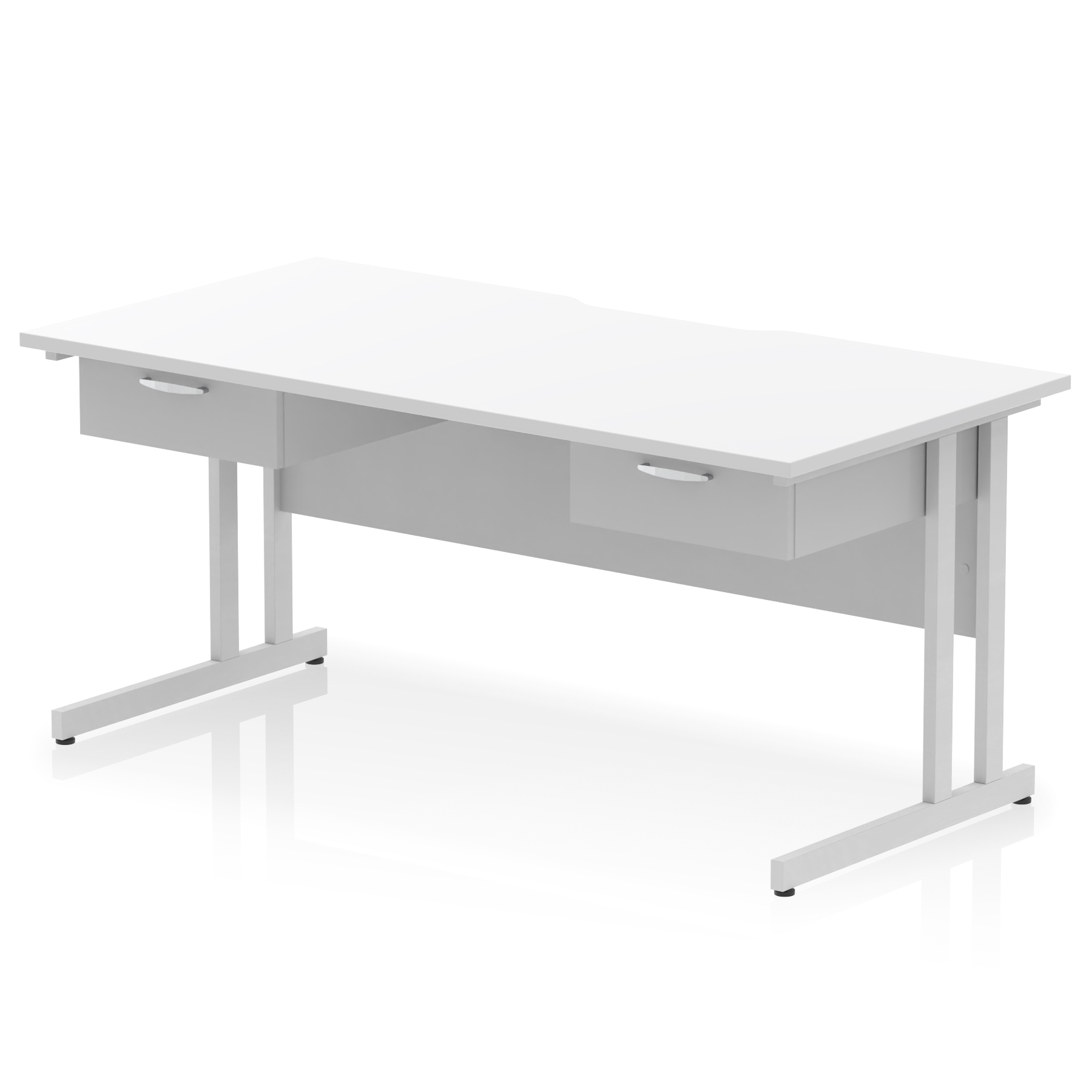 White / Silver Frame