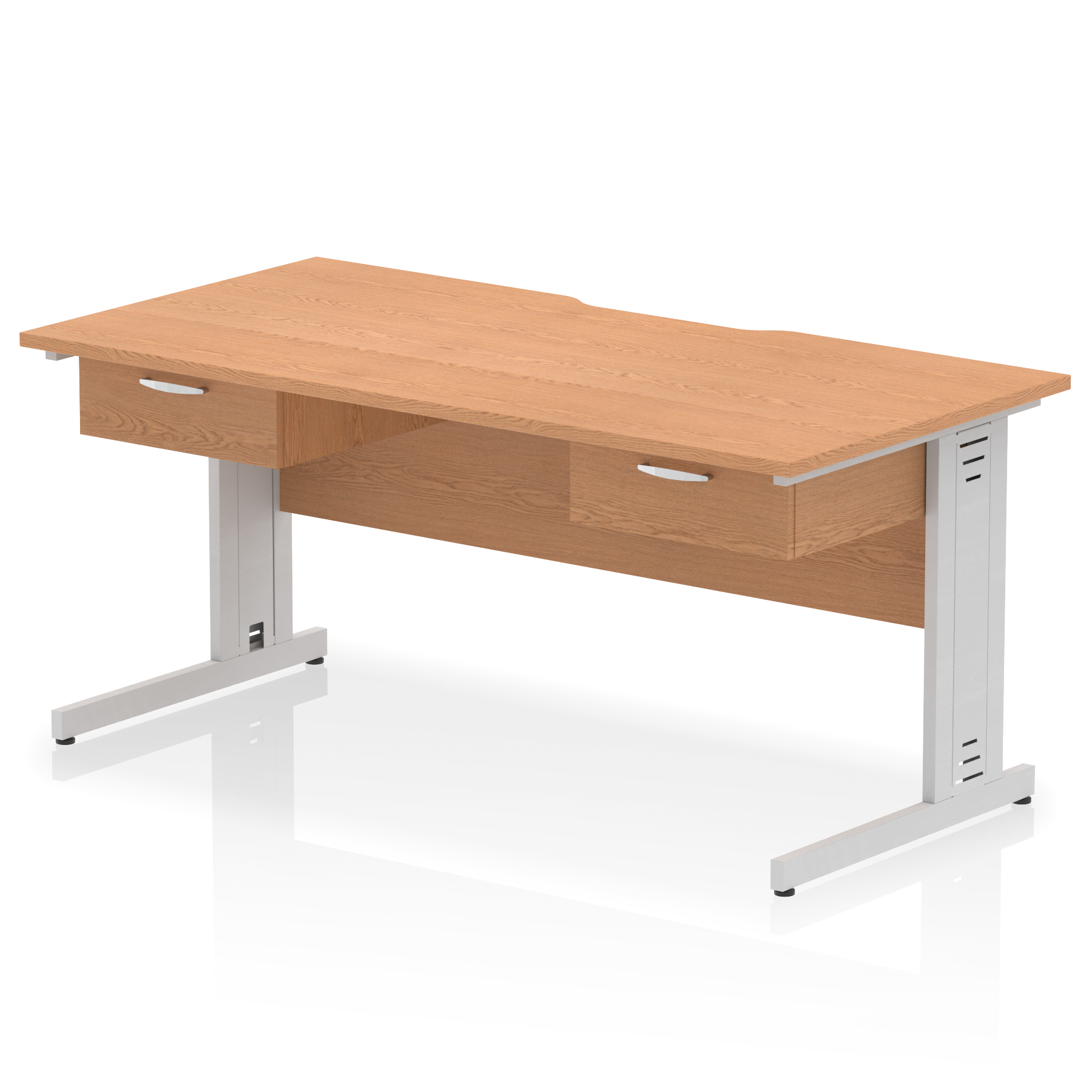Oak / Silver Frame
