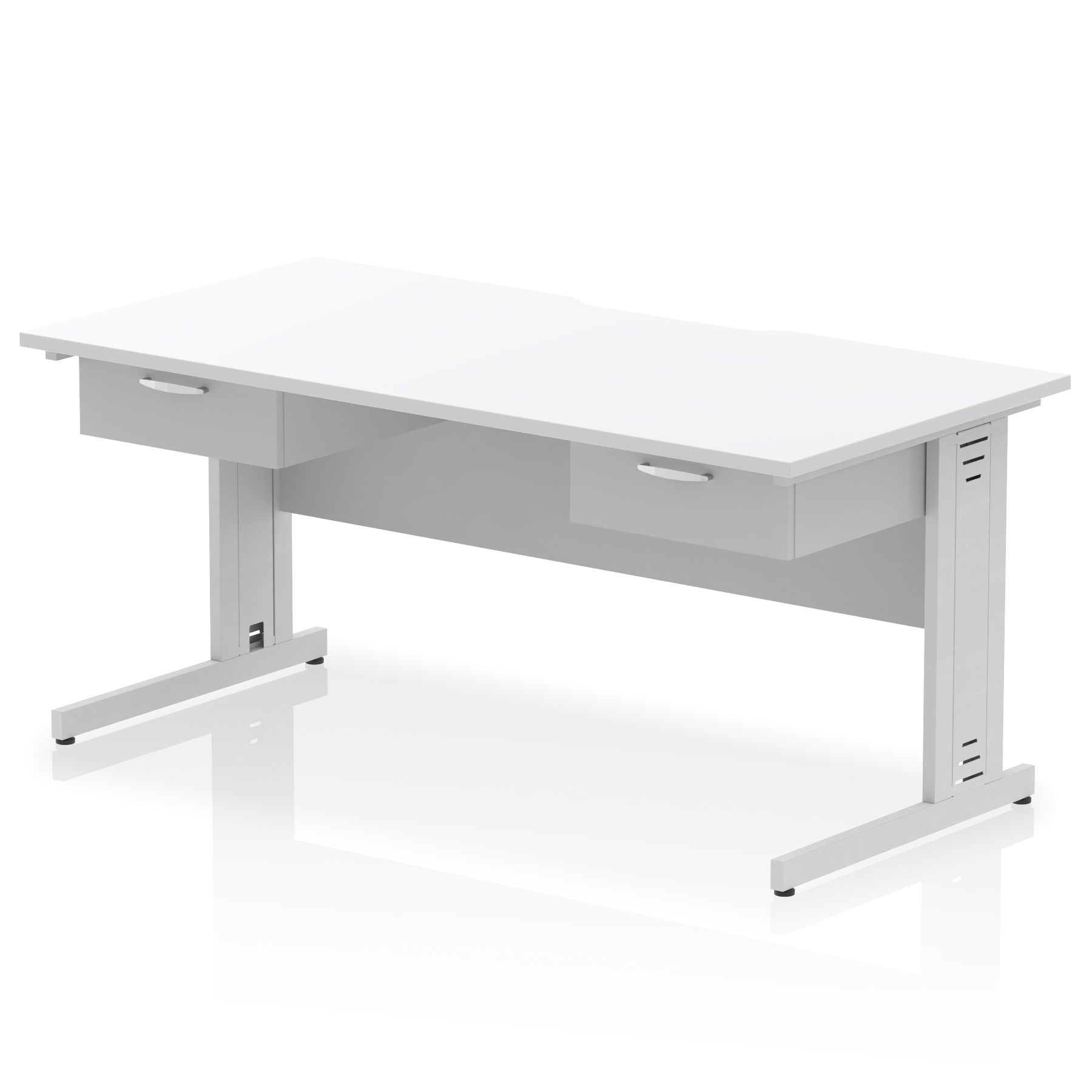 White / Silver Frame