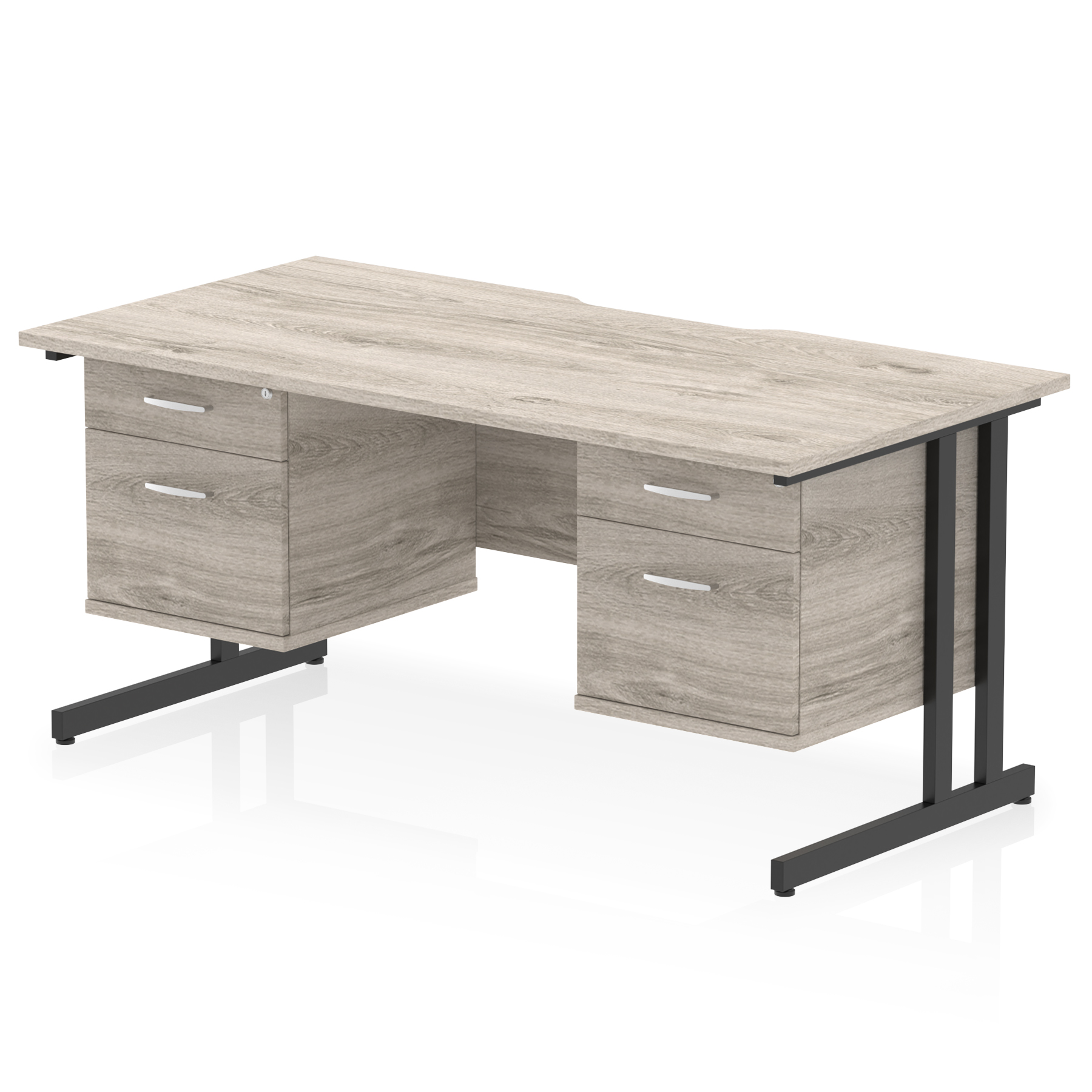 Grey Oak / Black Frame