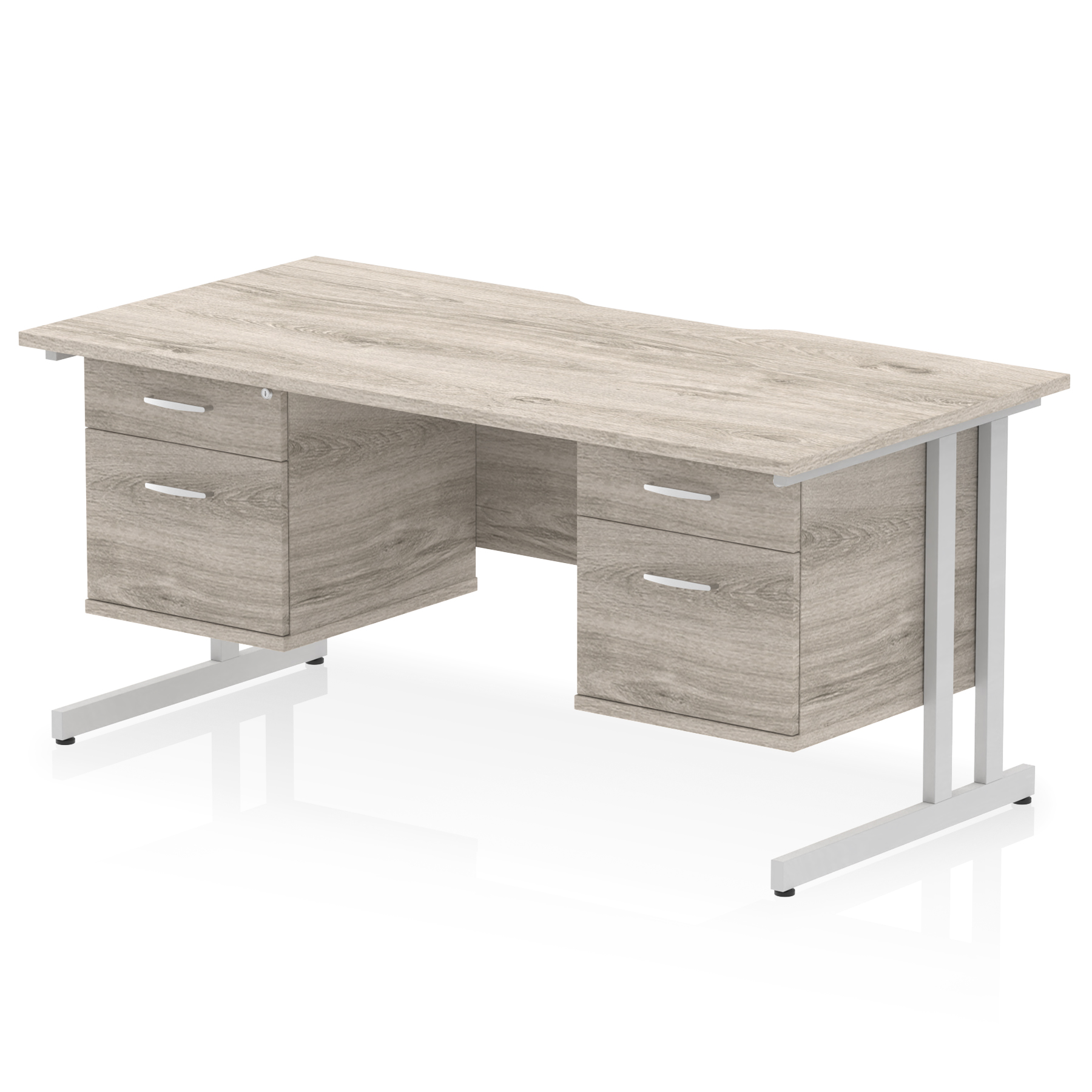 Grey Oak / Silver Frame