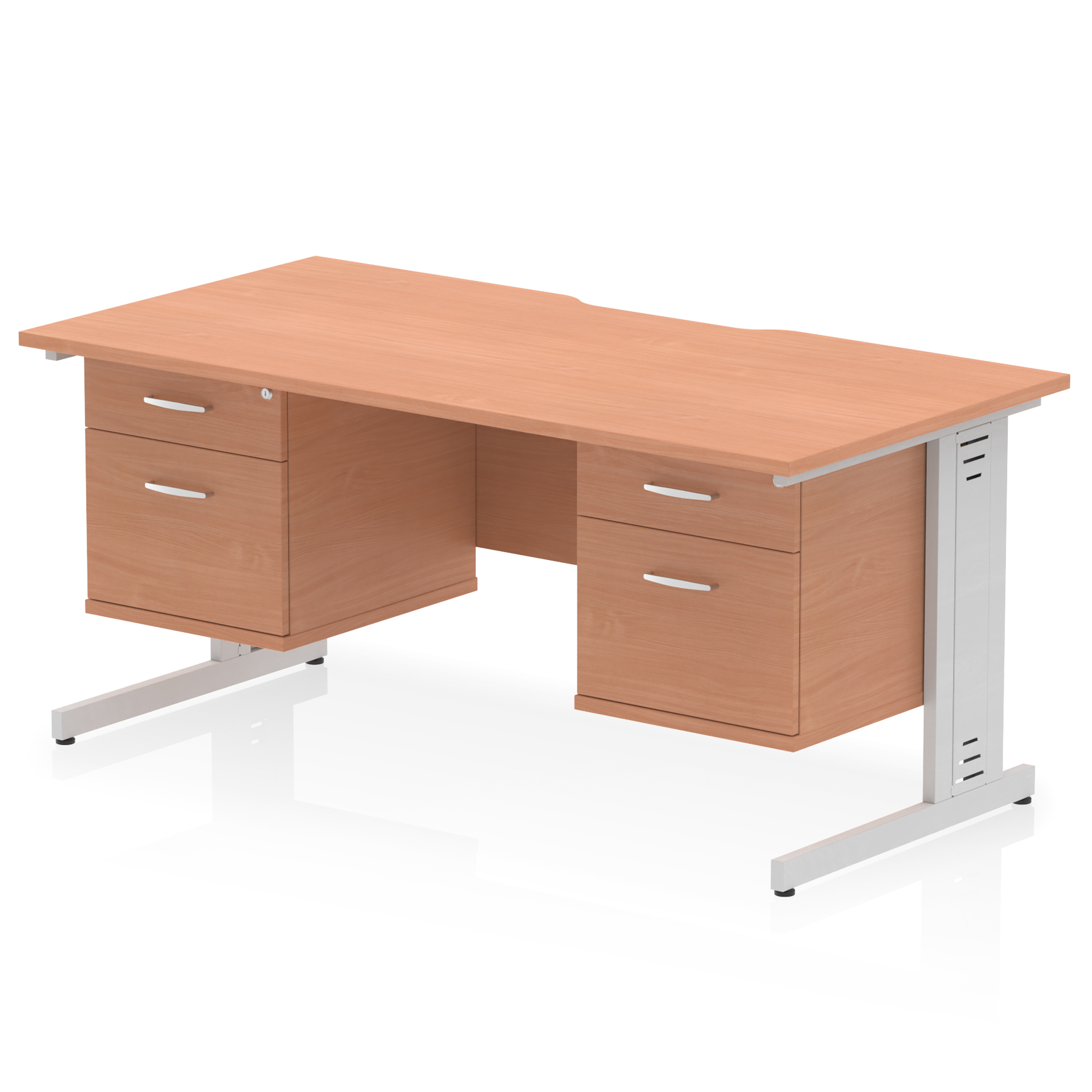 Beech / Silver Frame