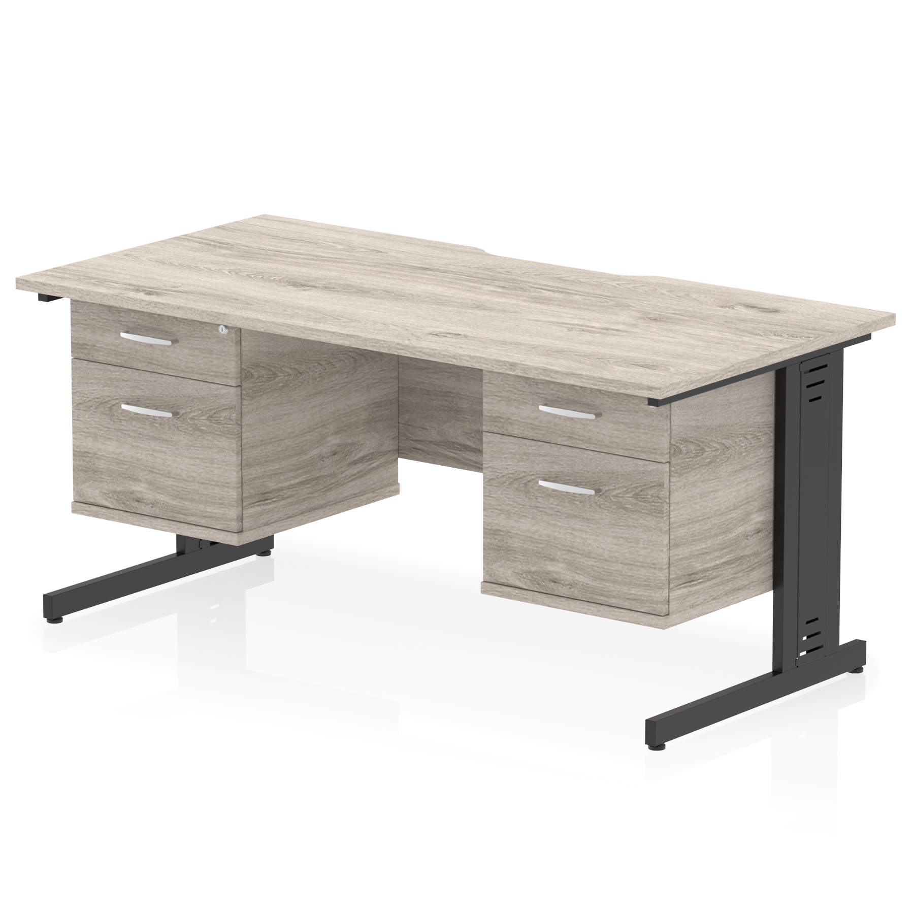 Grey Oak / Black Frame