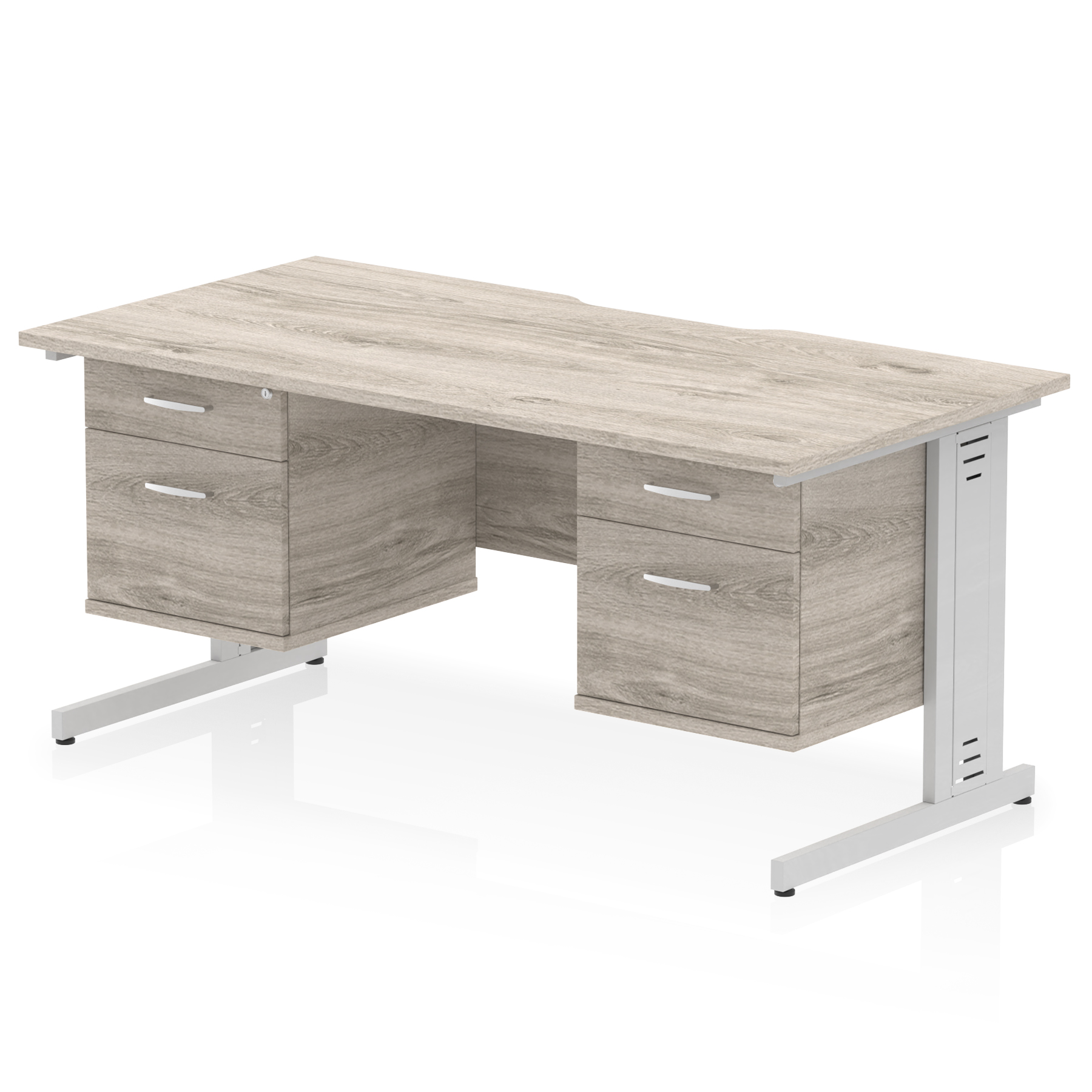 Grey Oak / Silver Frame